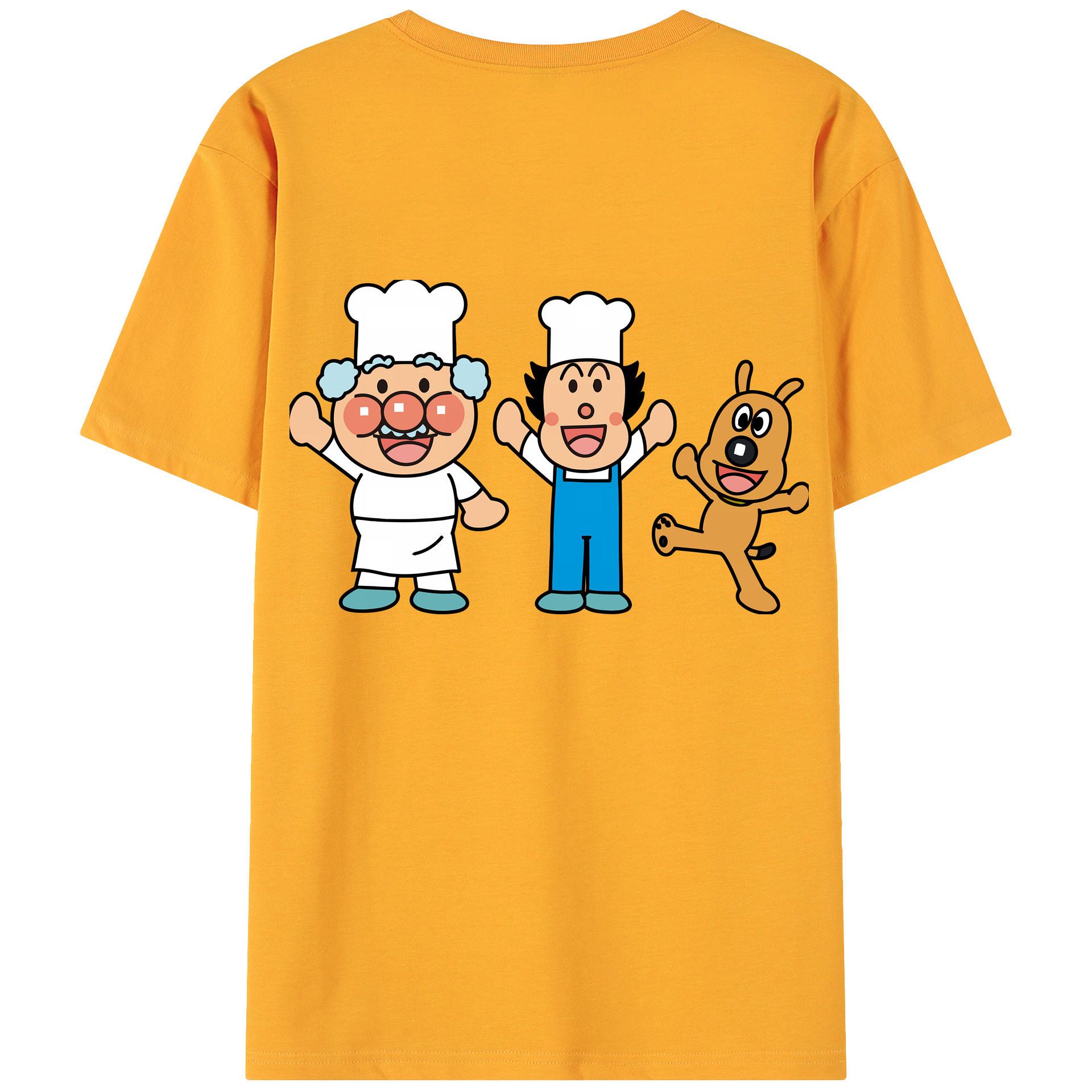（画像用） アンパンマン Anpanman 綿100％ メンズ半袖Tシャツ（バックプリント） 通気性