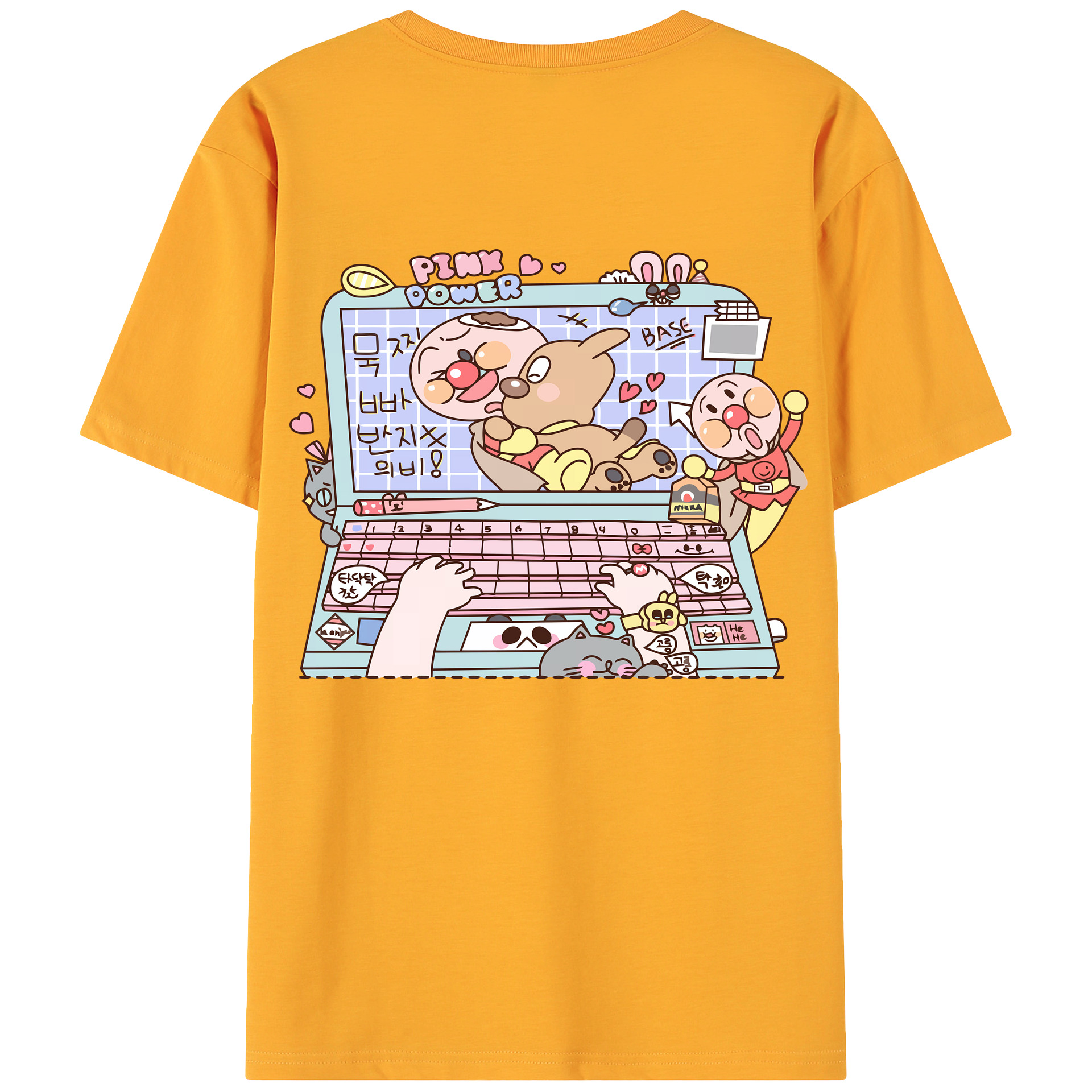 （画像用） アンパンマン Anpanman 綿100％ メンズ半袖Tシャツ（バックプリント） 通気性