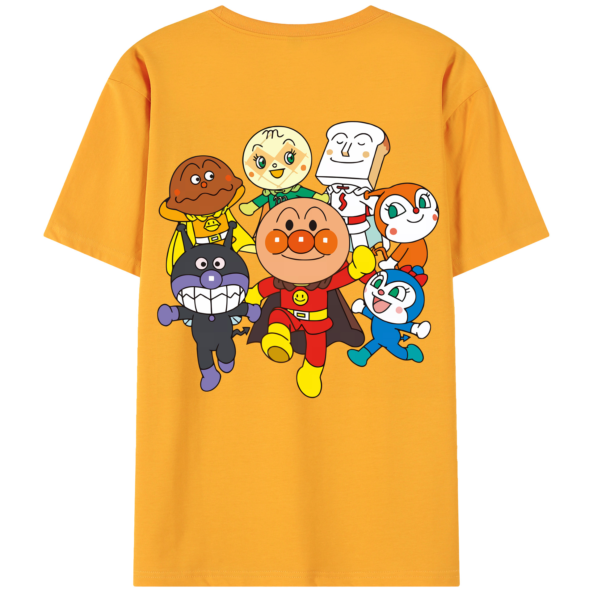 （画像用） アンパンマン Anpanman 綿100％ メンズ半袖Tシャツ（バックプリント） 通気性