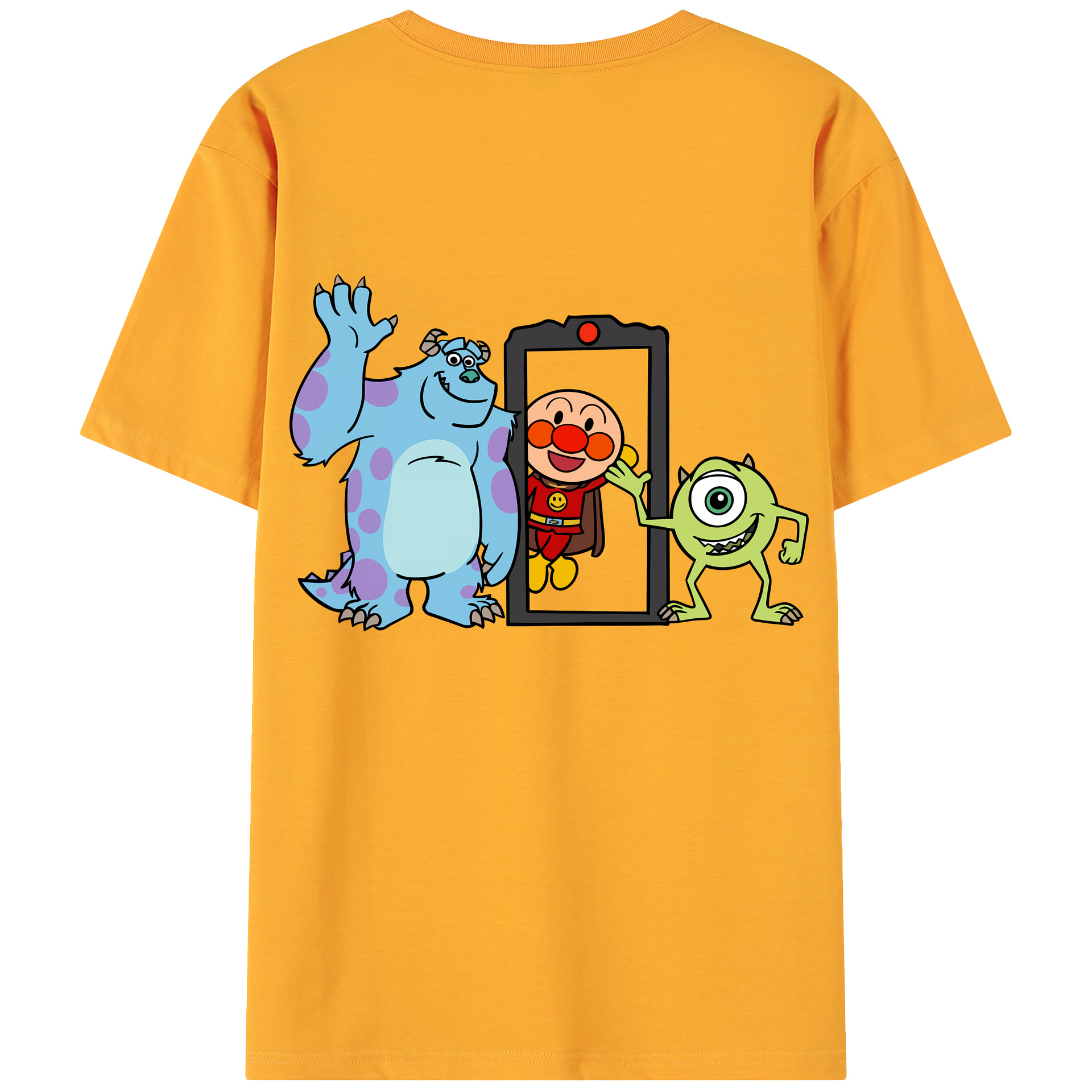（画像用） アンパンマン Anpanman 綿100％ メンズ半袖Tシャツ（バックプリント） 通気性