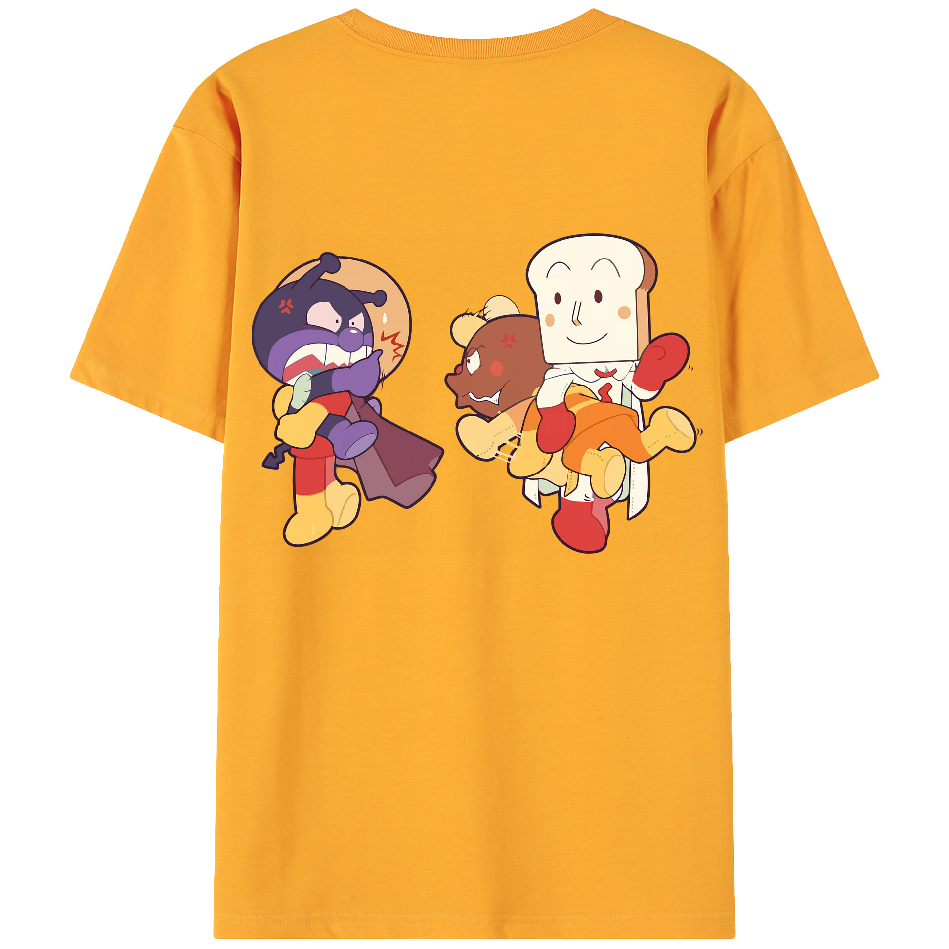 （画像用） アンパンマン Anpanman 綿100％ メンズ半袖Tシャツ（バックプリント） 通気性