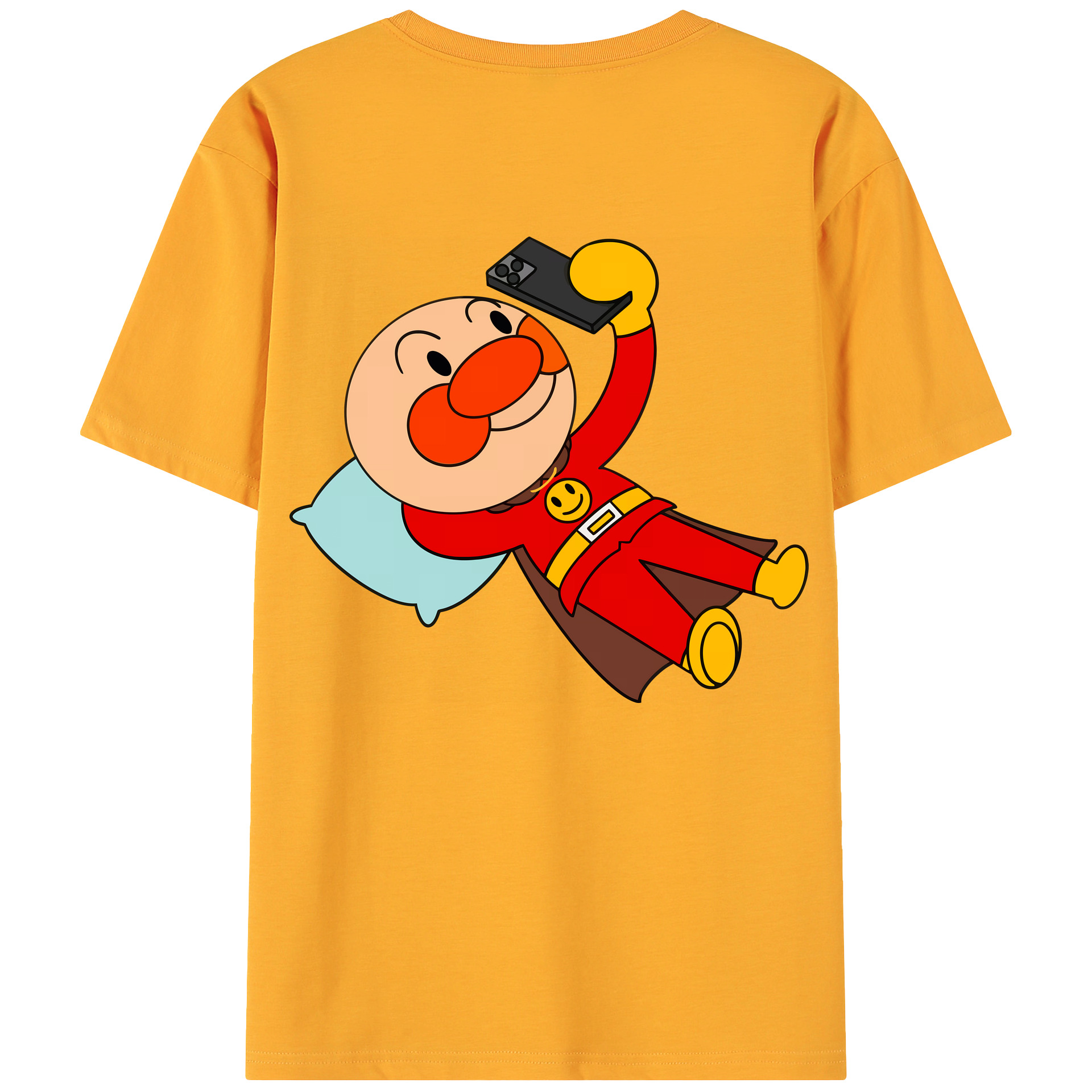 （画像用） アンパンマン Anpanman 綿100％ メンズ半袖Tシャツ（バックプリント） 通気性