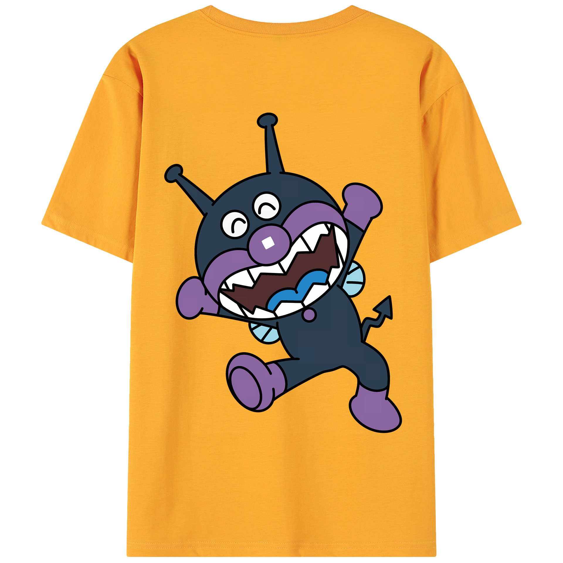 （画像用） アンパンマン Anpanman 綿100％ メンズ半袖Tシャツ（バックプリント） 通気性