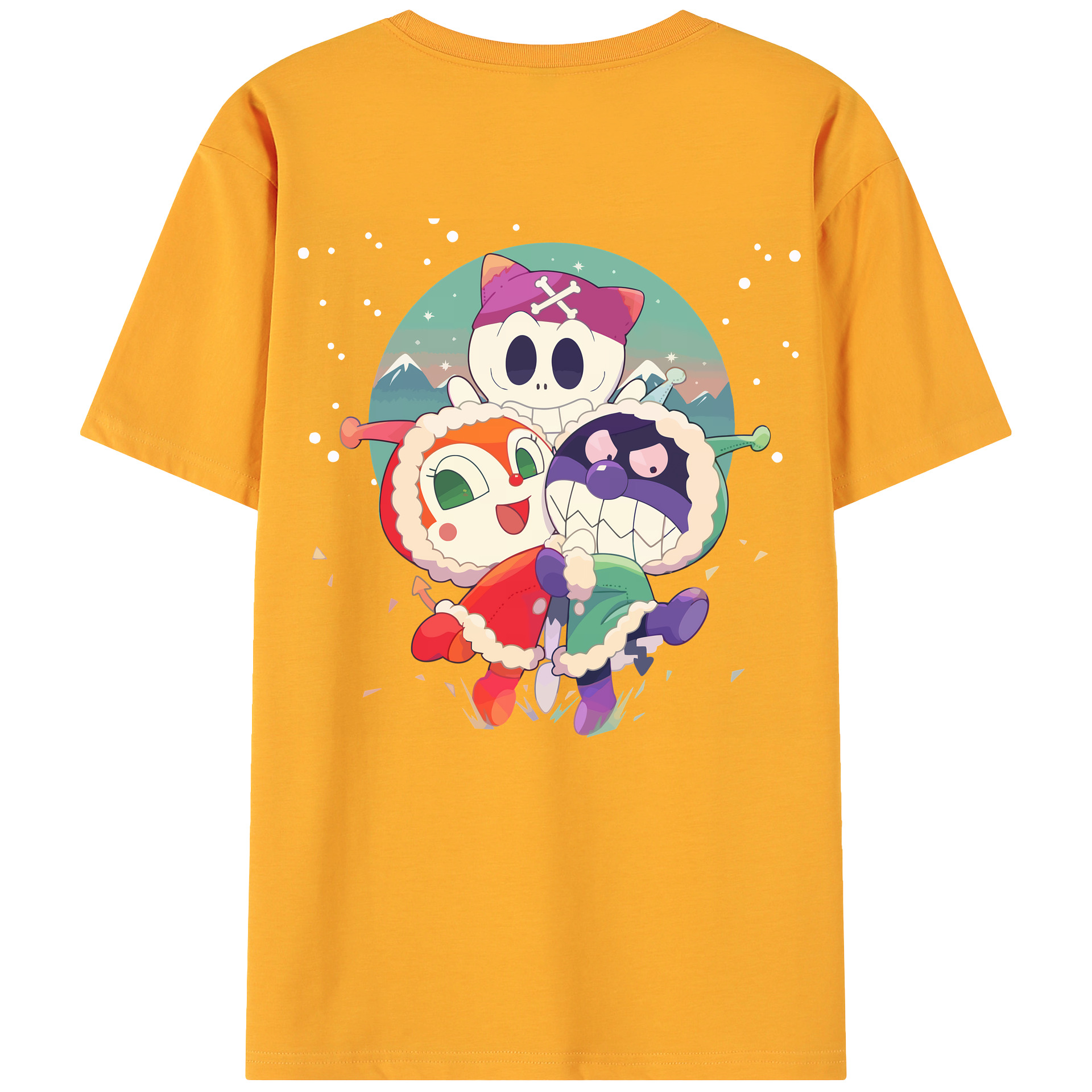（画像用） アンパンマン Anpanman 綿100％ メンズ半袖Tシャツ（バックプリント） 通気性