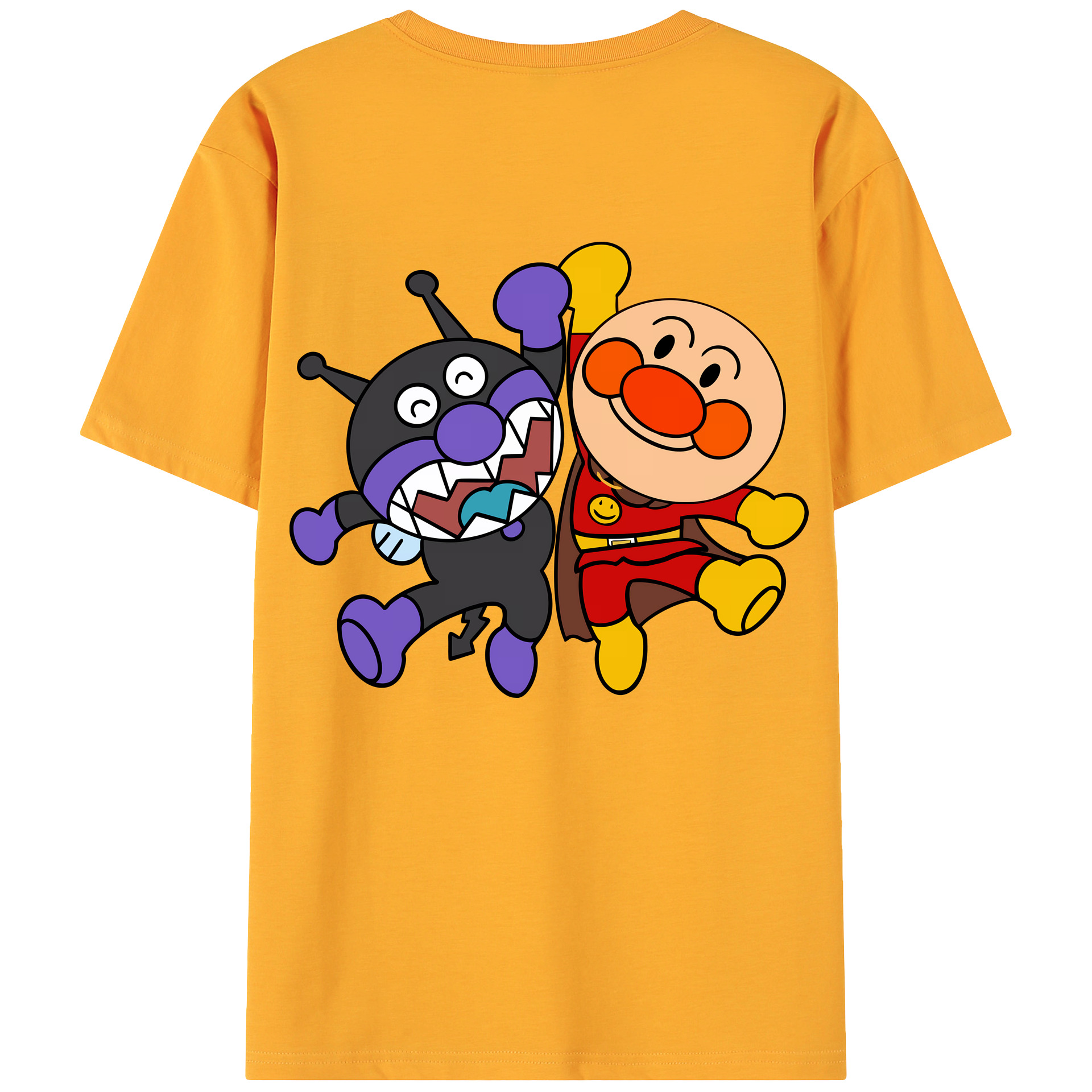 （画像用） アンパンマン Anpanman 綿100％ メンズ半袖Tシャツ（バックプリント） 通気性