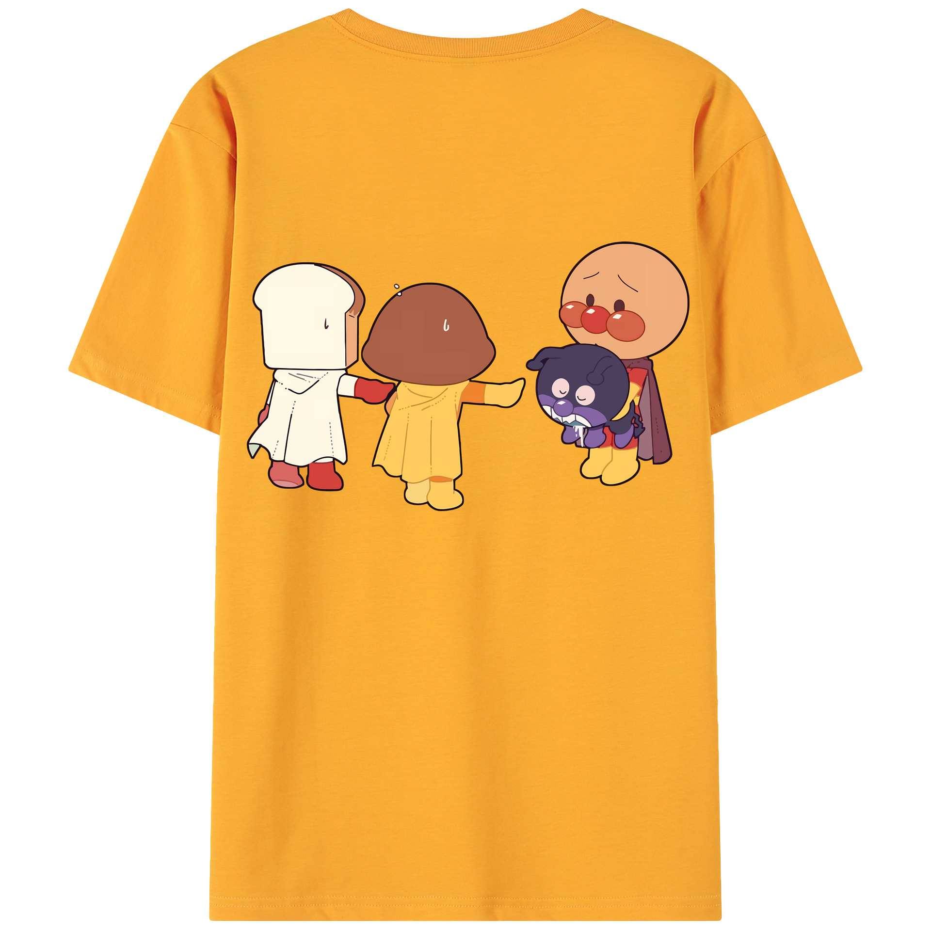 （画像用） アンパンマン Anpanman 綿100％ メンズ半袖Tシャツ（バックプリント） 通気性