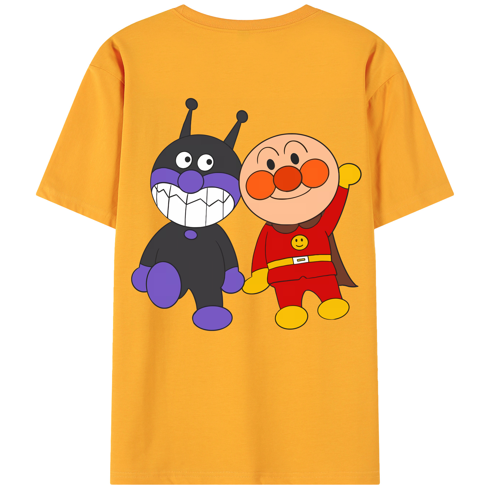 （画像用） アンパンマン Anpanman 綿100％ メンズ半袖Tシャツ（バックプリント） 通気性