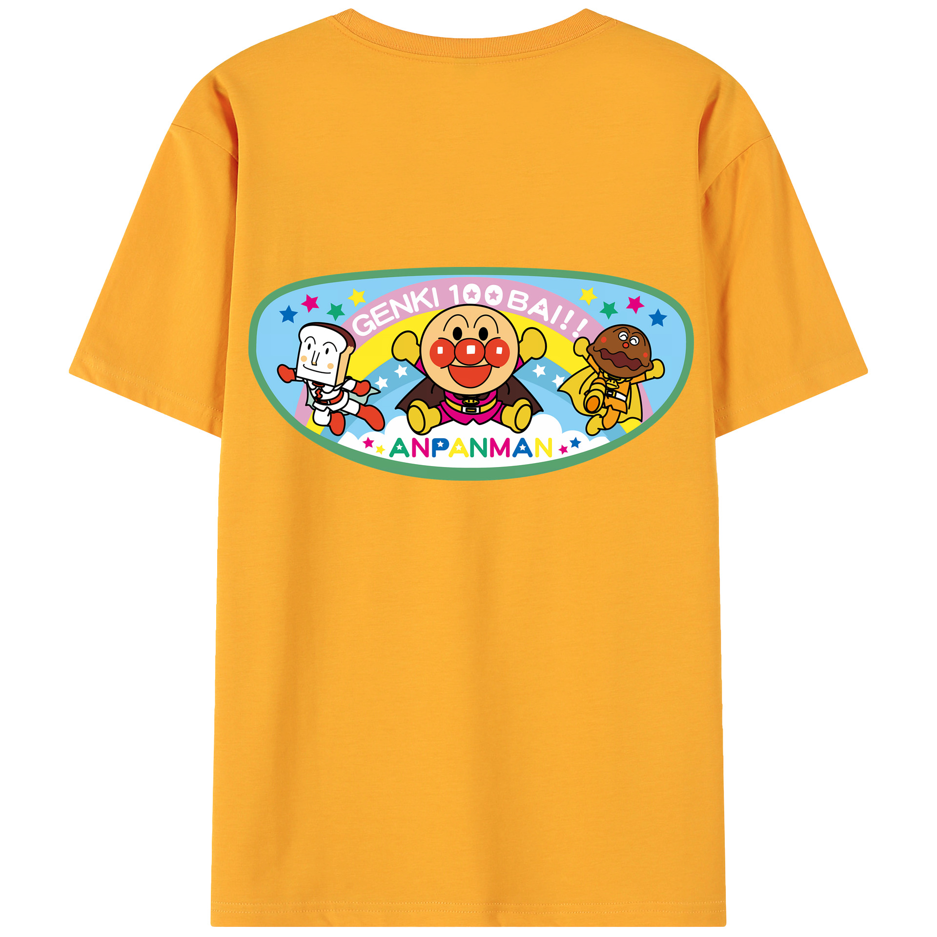 （画像用） アンパンマン Anpanman 綿100％ メンズ半袖Tシャツ（バックプリント） 通気性