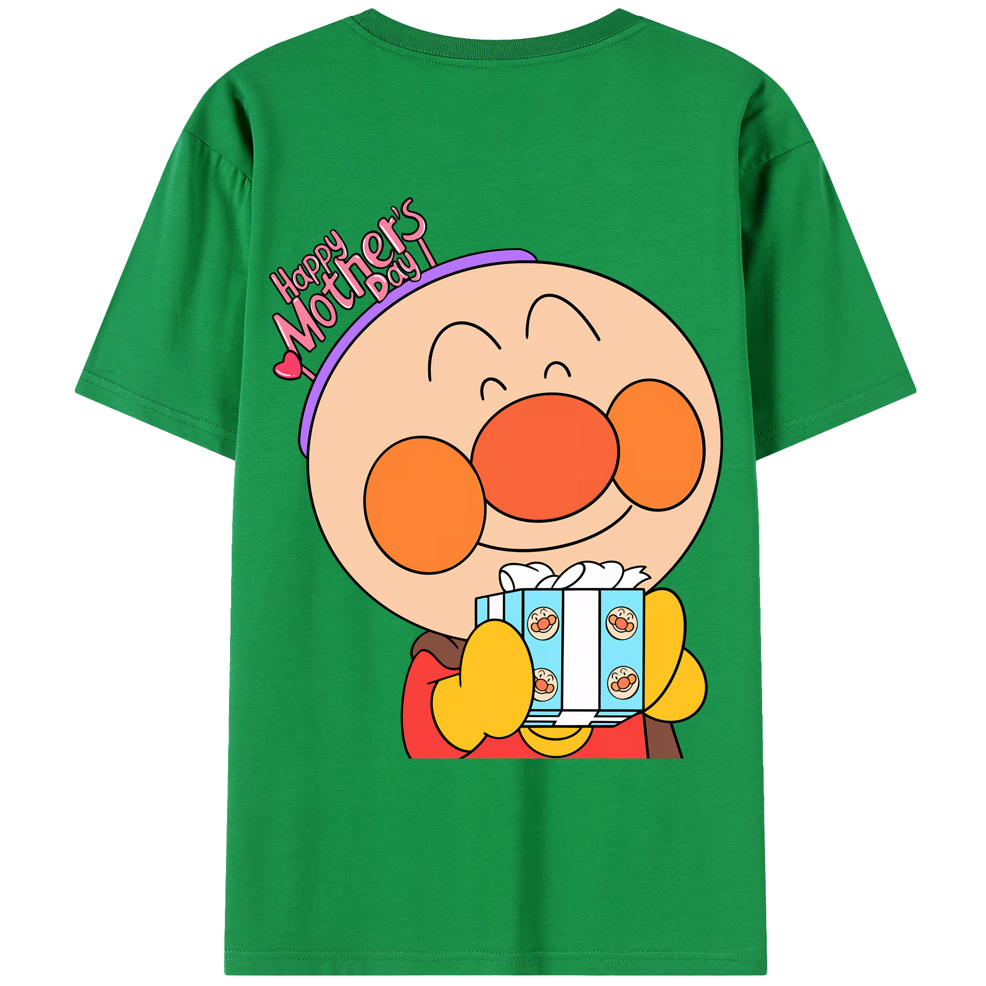 （画像用） アンパンマン Anpanman 綿100％ メンズ半袖Tシャツ（バックプリント） 通気性