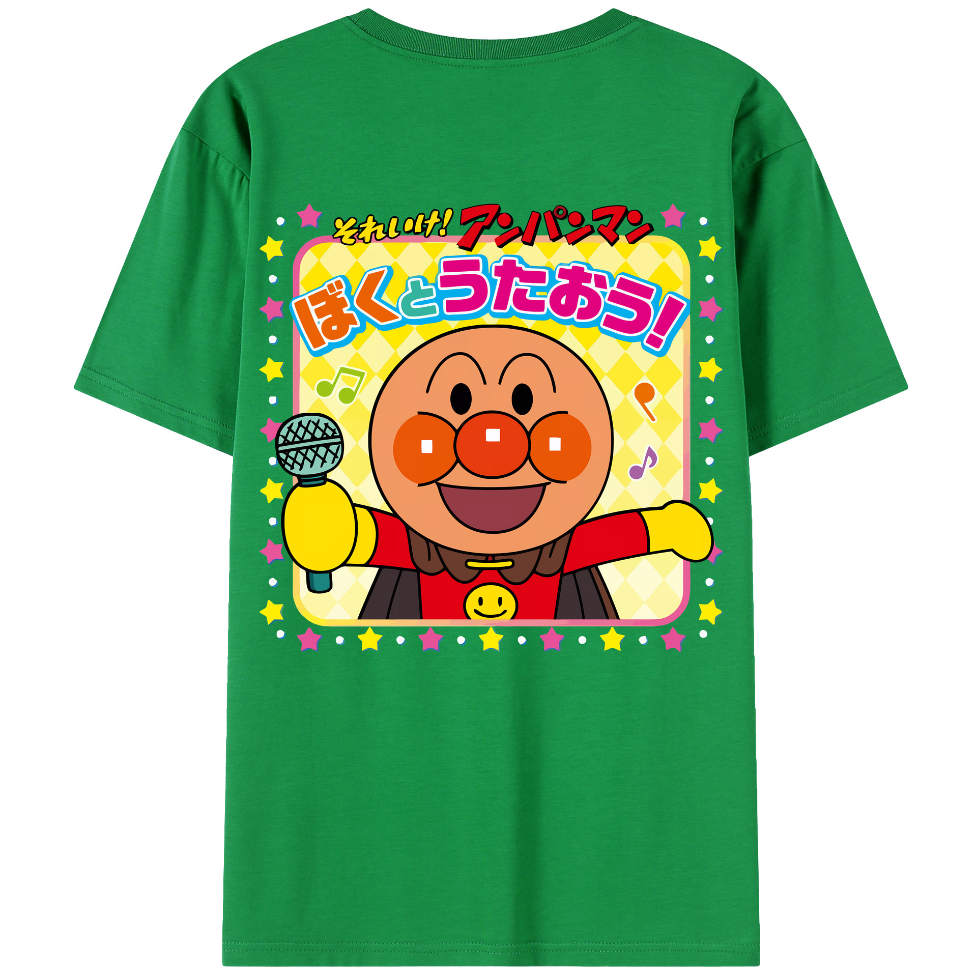 （画像用） アンパンマン Anpanman 綿100％ メンズ半袖Tシャツ（バックプリント） 通気性