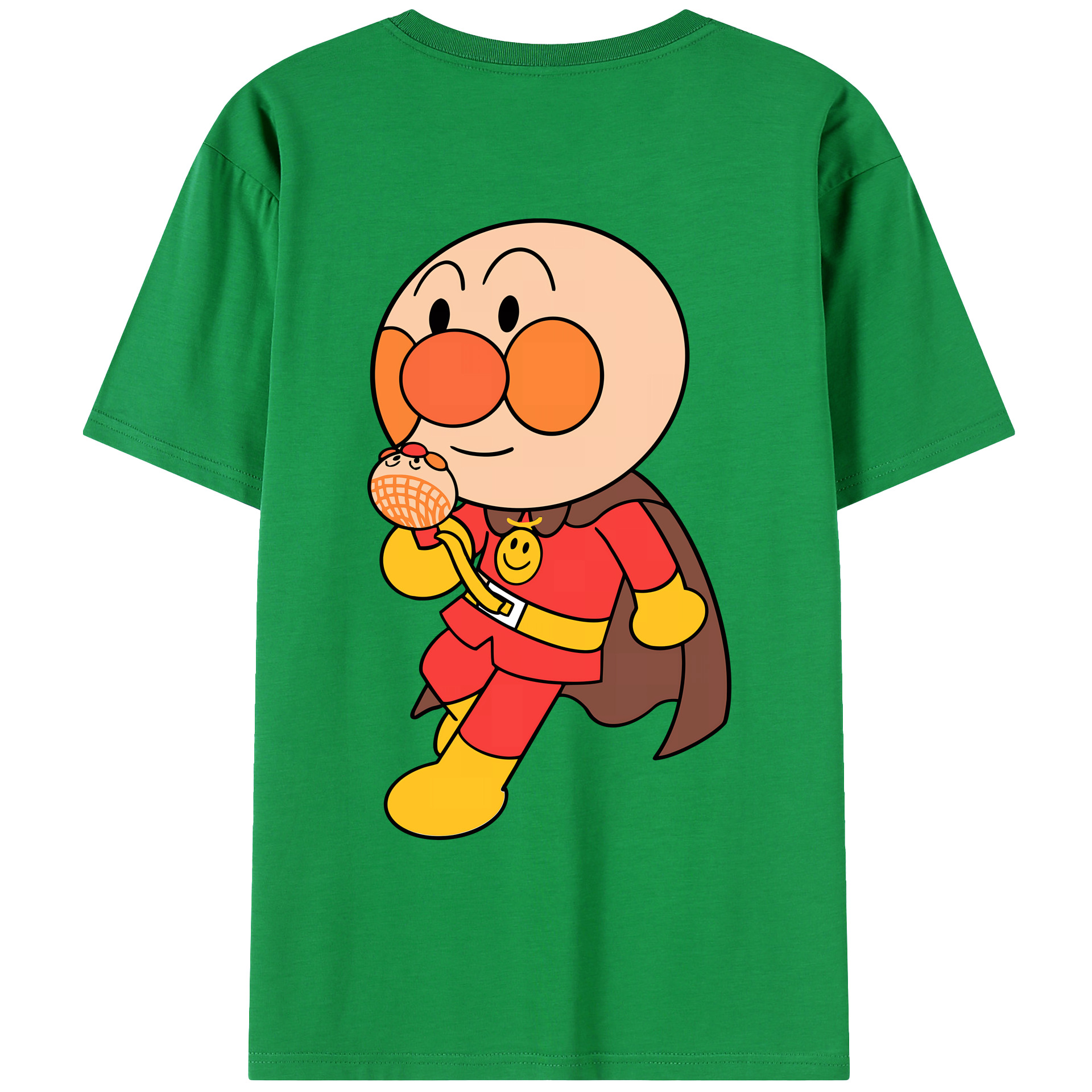 （画像用） アンパンマン Anpanman 綿100％ メンズ半袖Tシャツ（バックプリント） 通気性