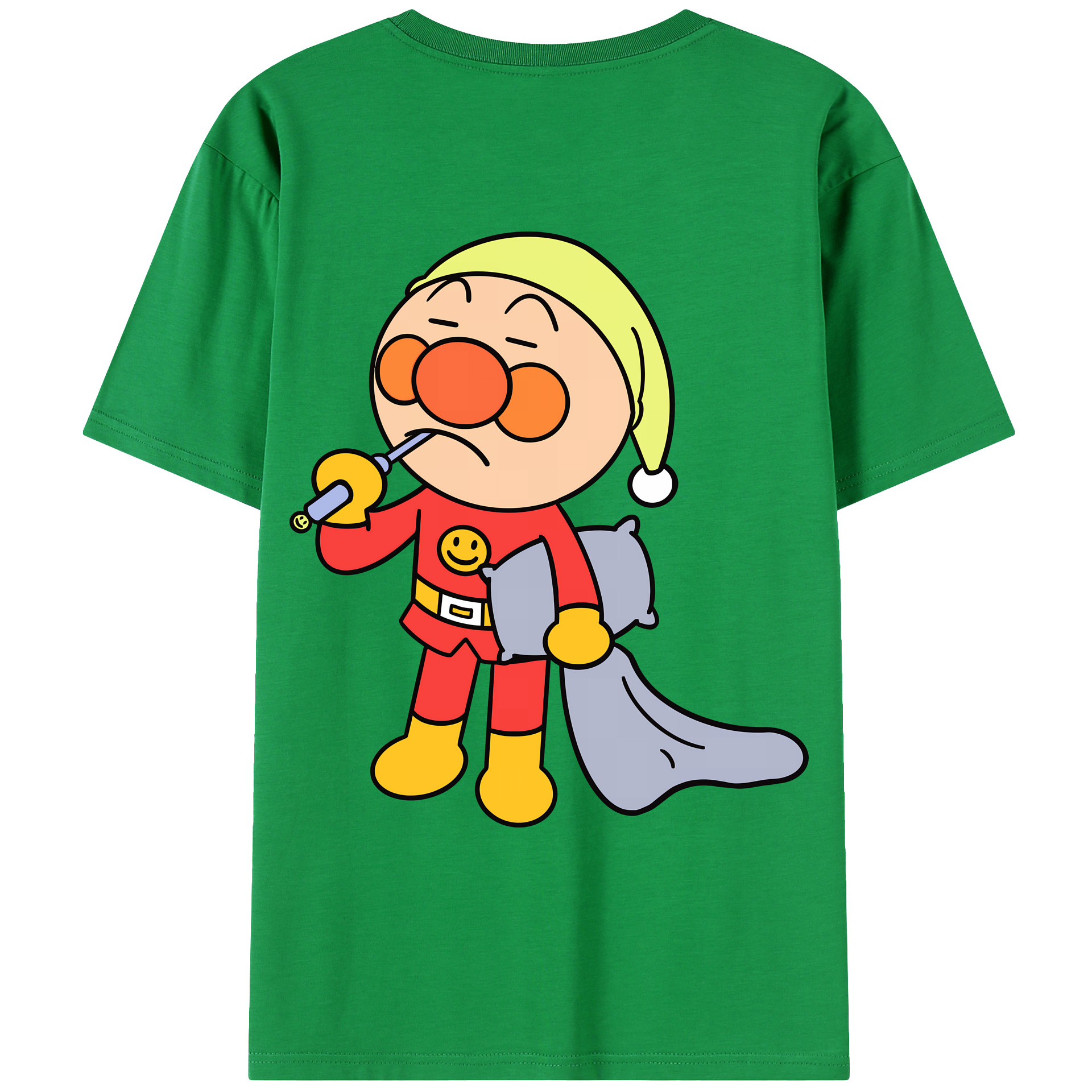 （画像用） アンパンマン Anpanman 綿100％ メンズ半袖Tシャツ（バックプリント） 通気性
