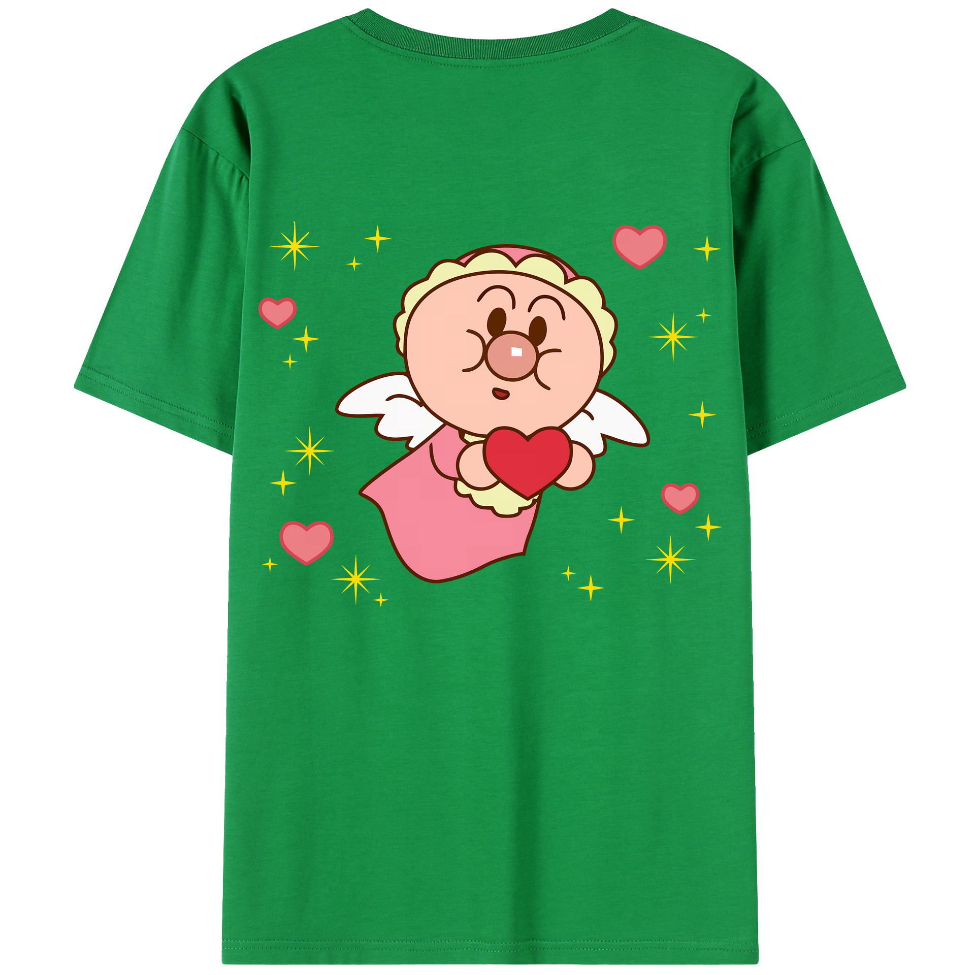 （画像用） アンパンマン Anpanman 綿100％ メンズ半袖Tシャツ（バックプリント） 通気性