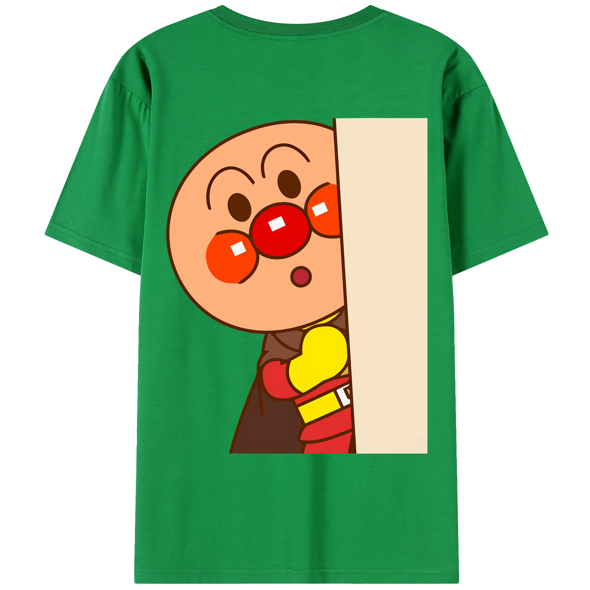 （画像用） アンパンマン Anpanman 綿100％ メンズ半袖Tシャツ（バックプリント） 通気性