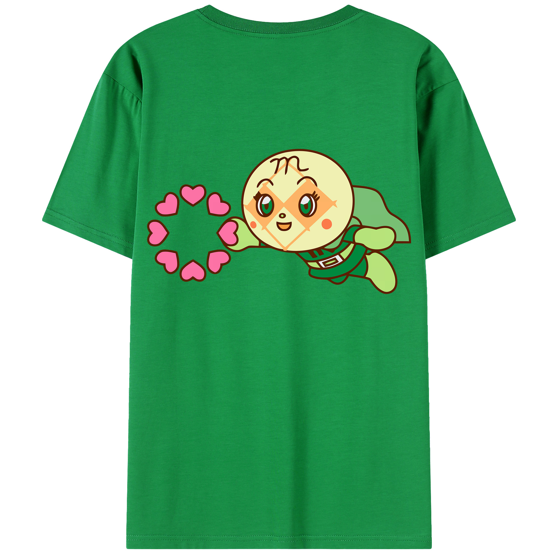 （画像用） アンパンマン Anpanman 綿100％ メンズ半袖Tシャツ（バックプリント） 通気性
