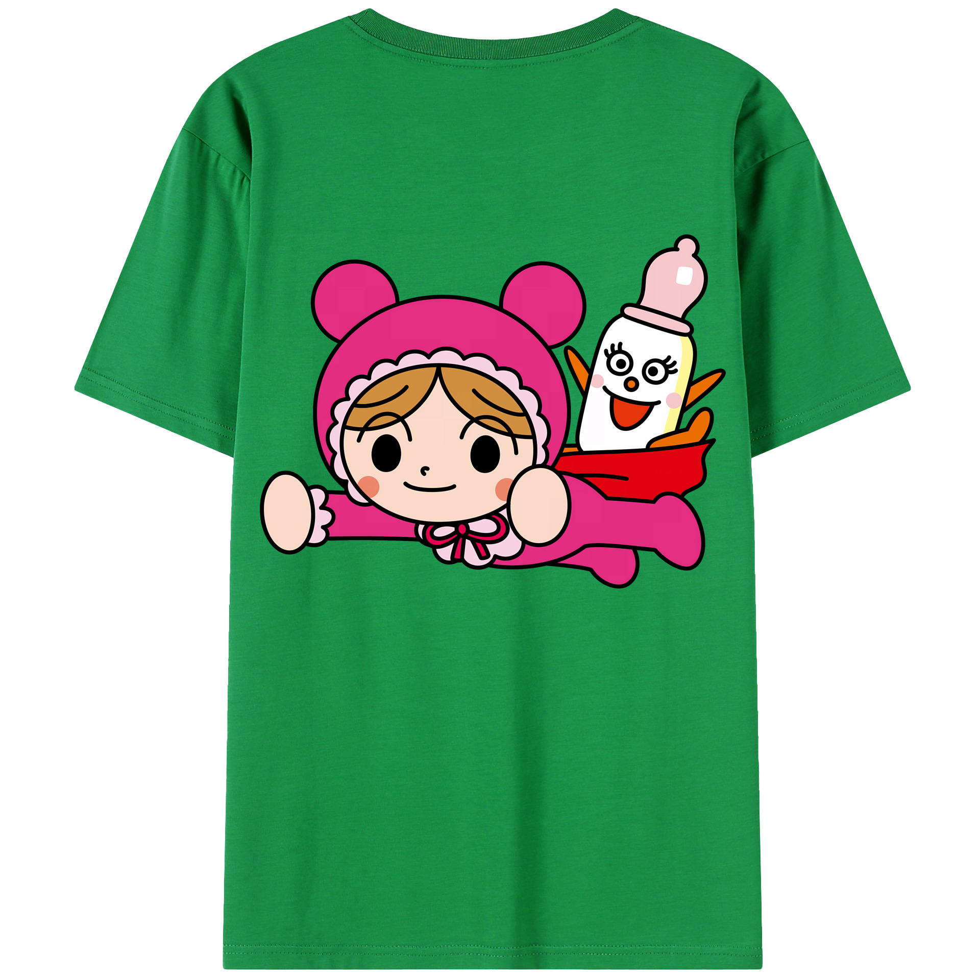 （画像用） アンパンマン Anpanman 綿100％ メンズ半袖Tシャツ（バックプリント） 通気性