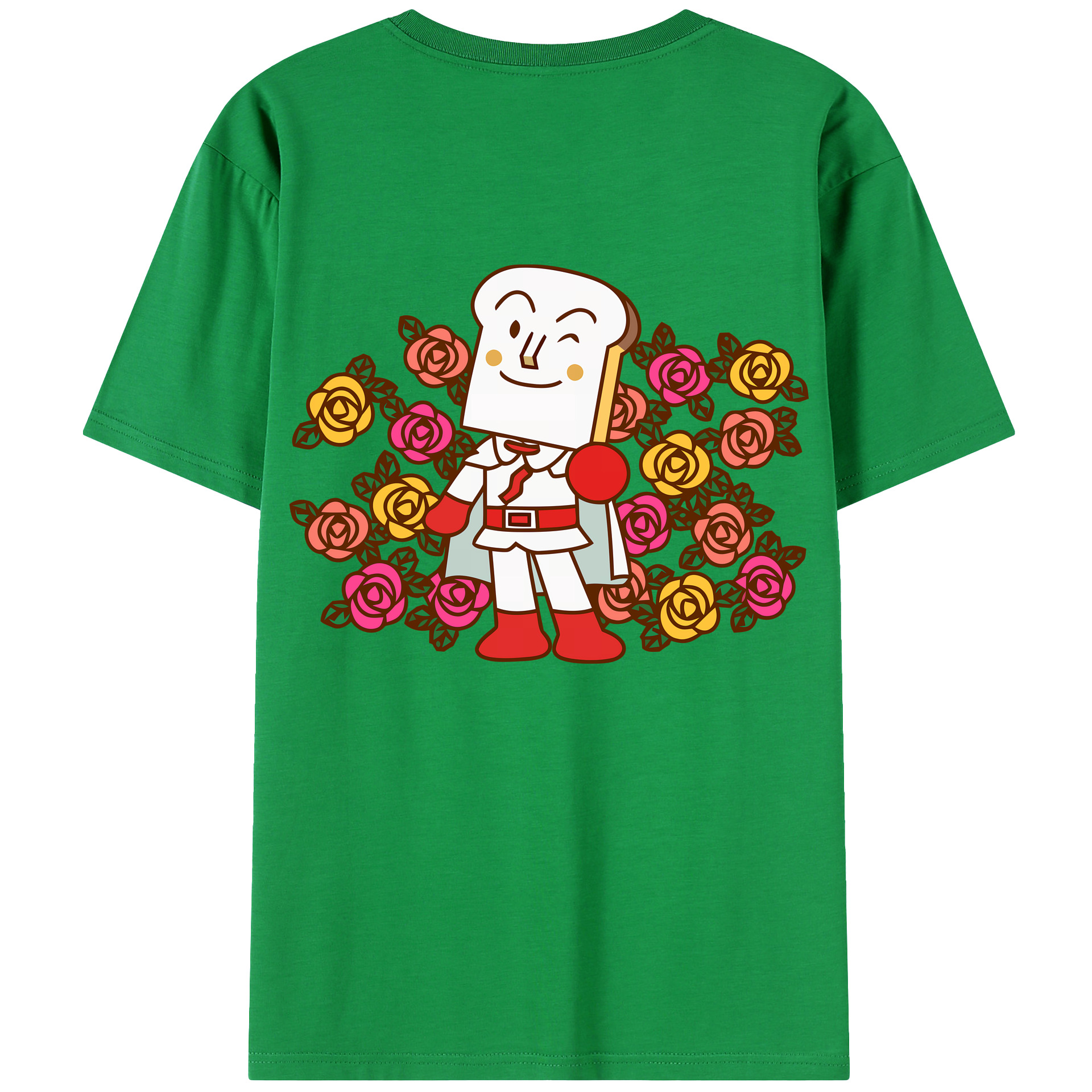 （画像用） アンパンマン Anpanman 綿100％ メンズ半袖Tシャツ（バックプリント） 通気性
