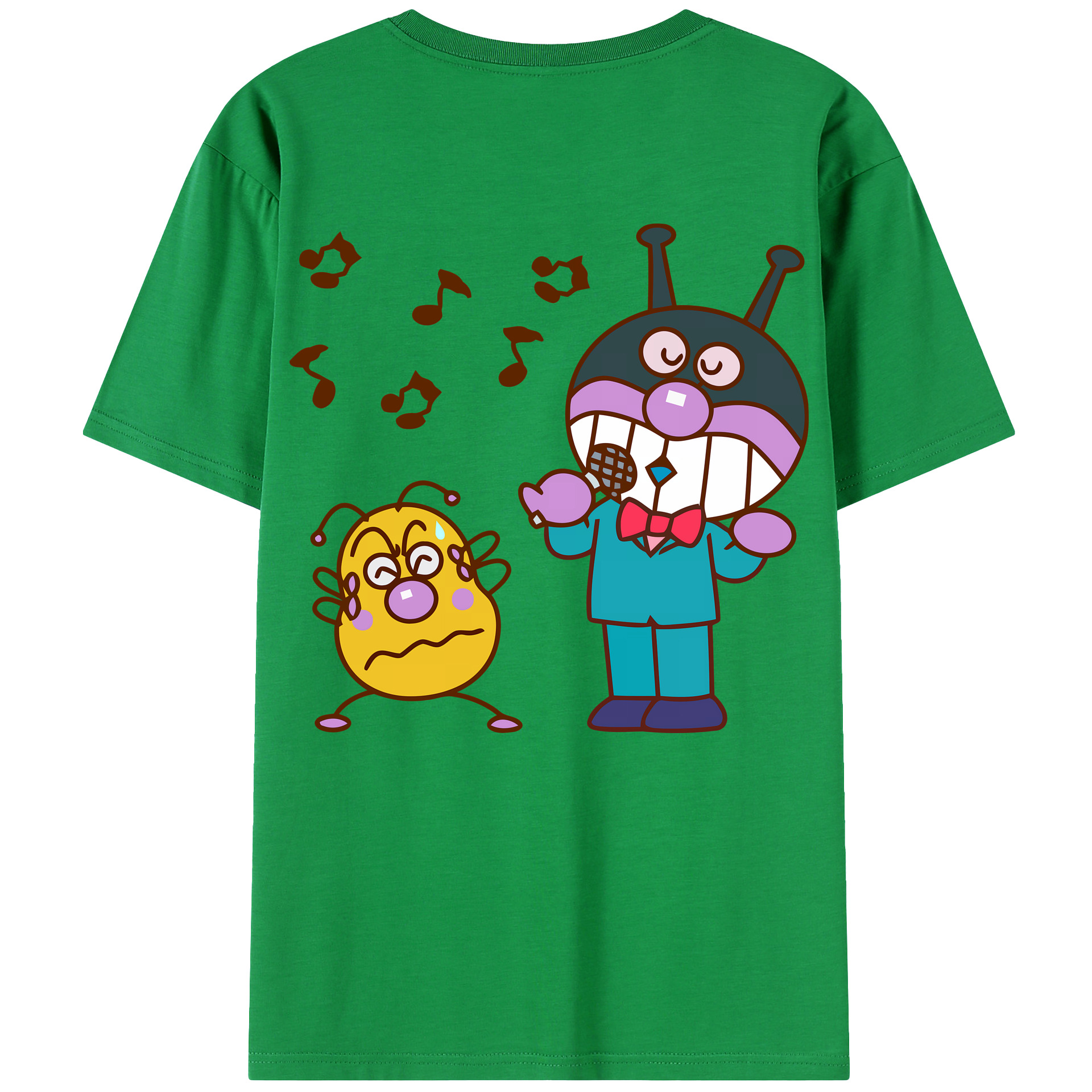 （画像用） アンパンマン Anpanman 綿100％ メンズ半袖Tシャツ（バックプリント） 通気性