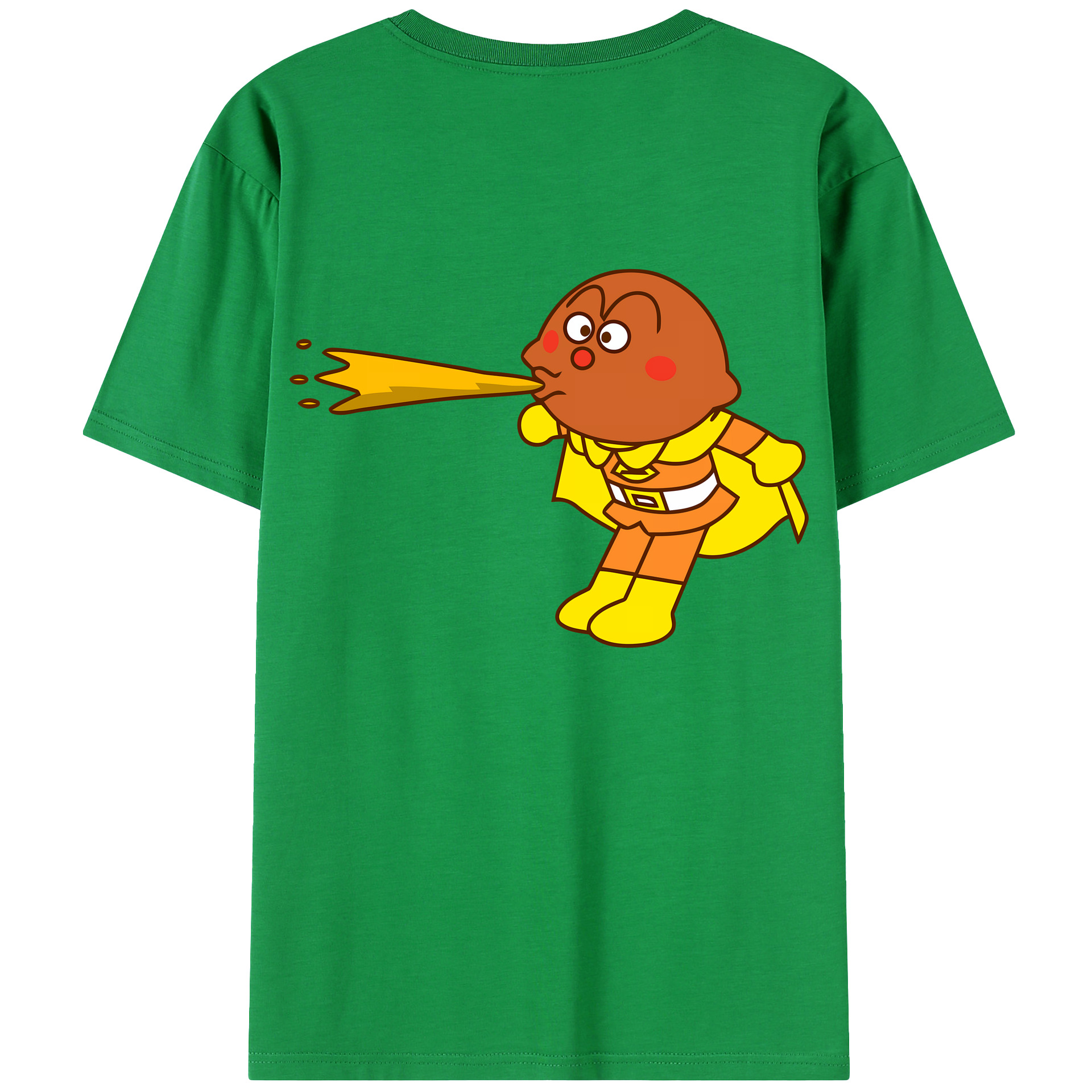 （画像用） アンパンマン Anpanman 綿100％ メンズ半袖Tシャツ（バックプリント） 通気性