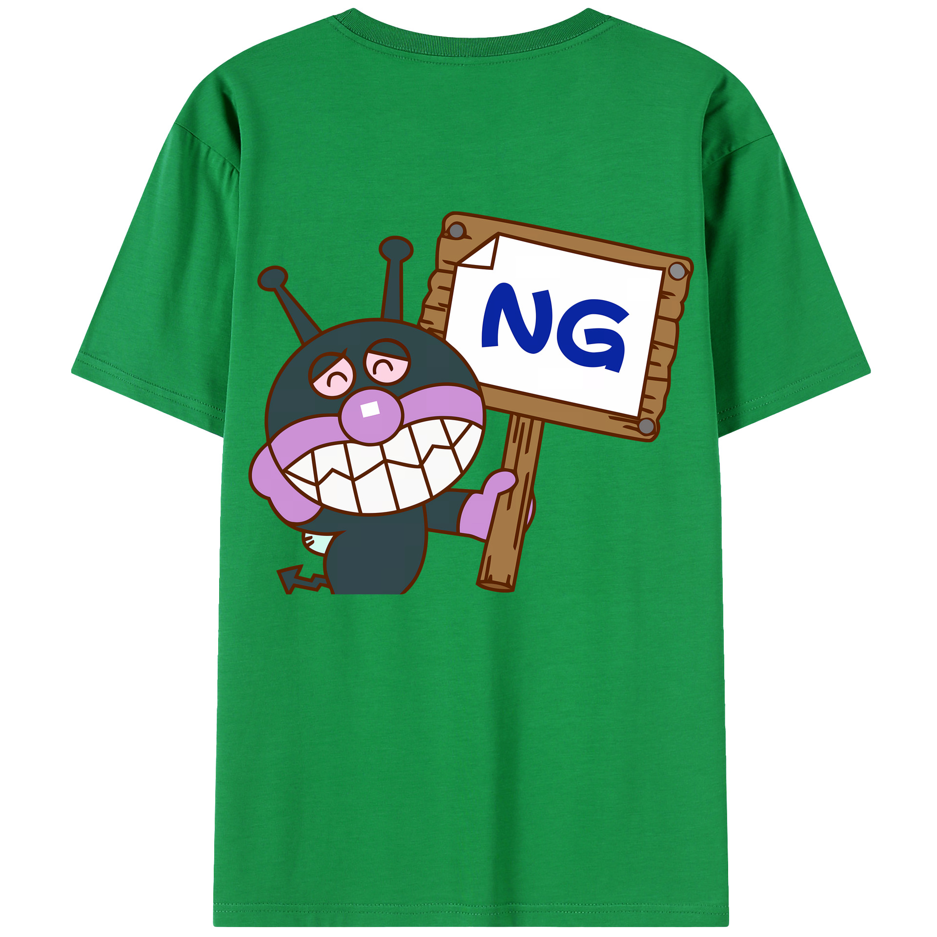 （画像用） アンパンマン Anpanman 綿100％ メンズ半袖Tシャツ（バックプリント） 通気性