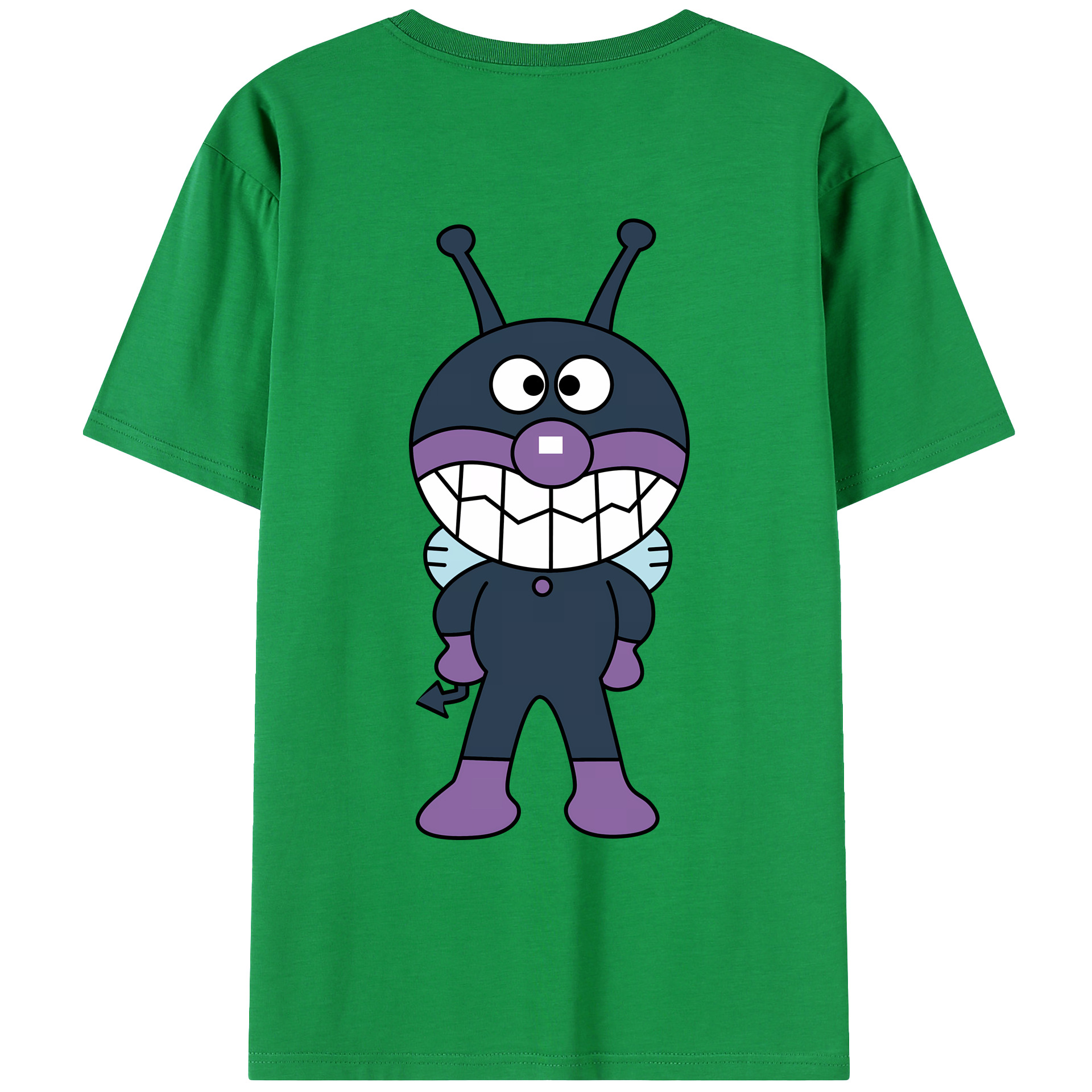 （画像用） アンパンマン Anpanman 綿100％ メンズ半袖Tシャツ（バックプリント） 通気性