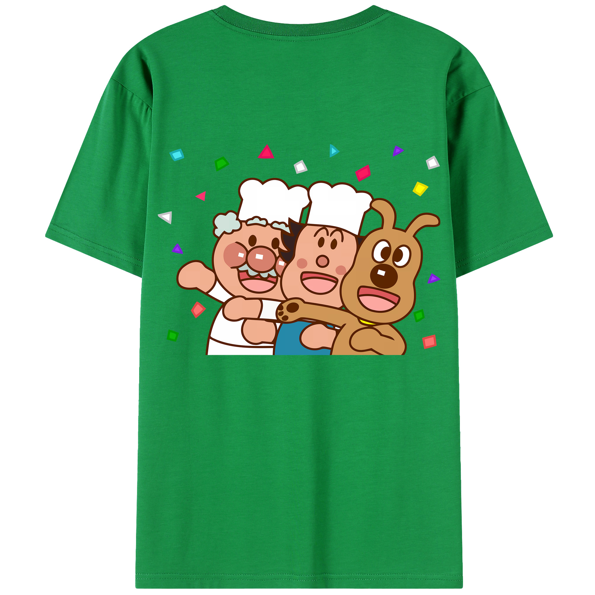 （画像用） アンパンマン Anpanman 綿100％ メンズ半袖Tシャツ（バックプリント） 通気性