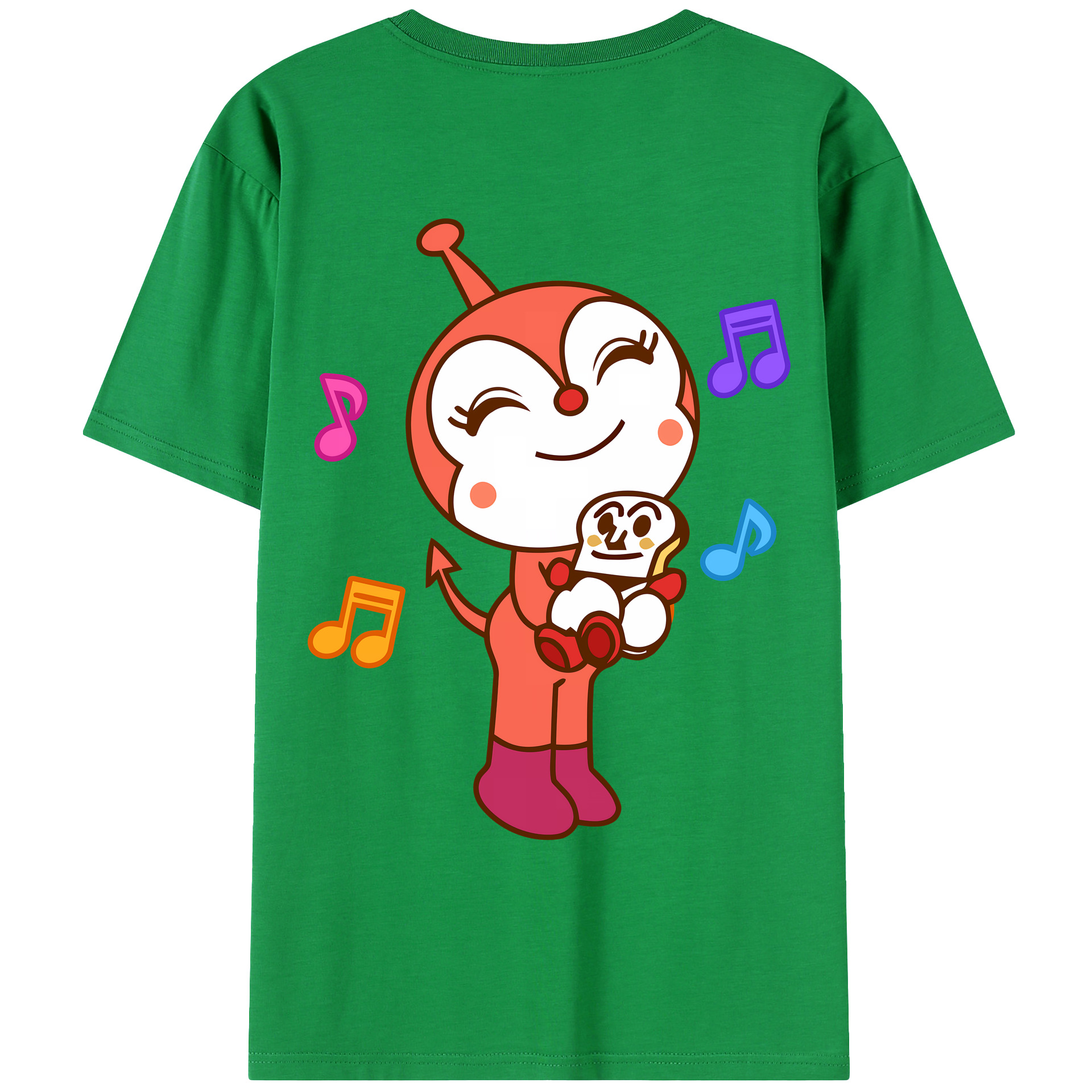 （画像用） アンパンマン Anpanman 綿100％ メンズ半袖Tシャツ（バックプリント） 通気性