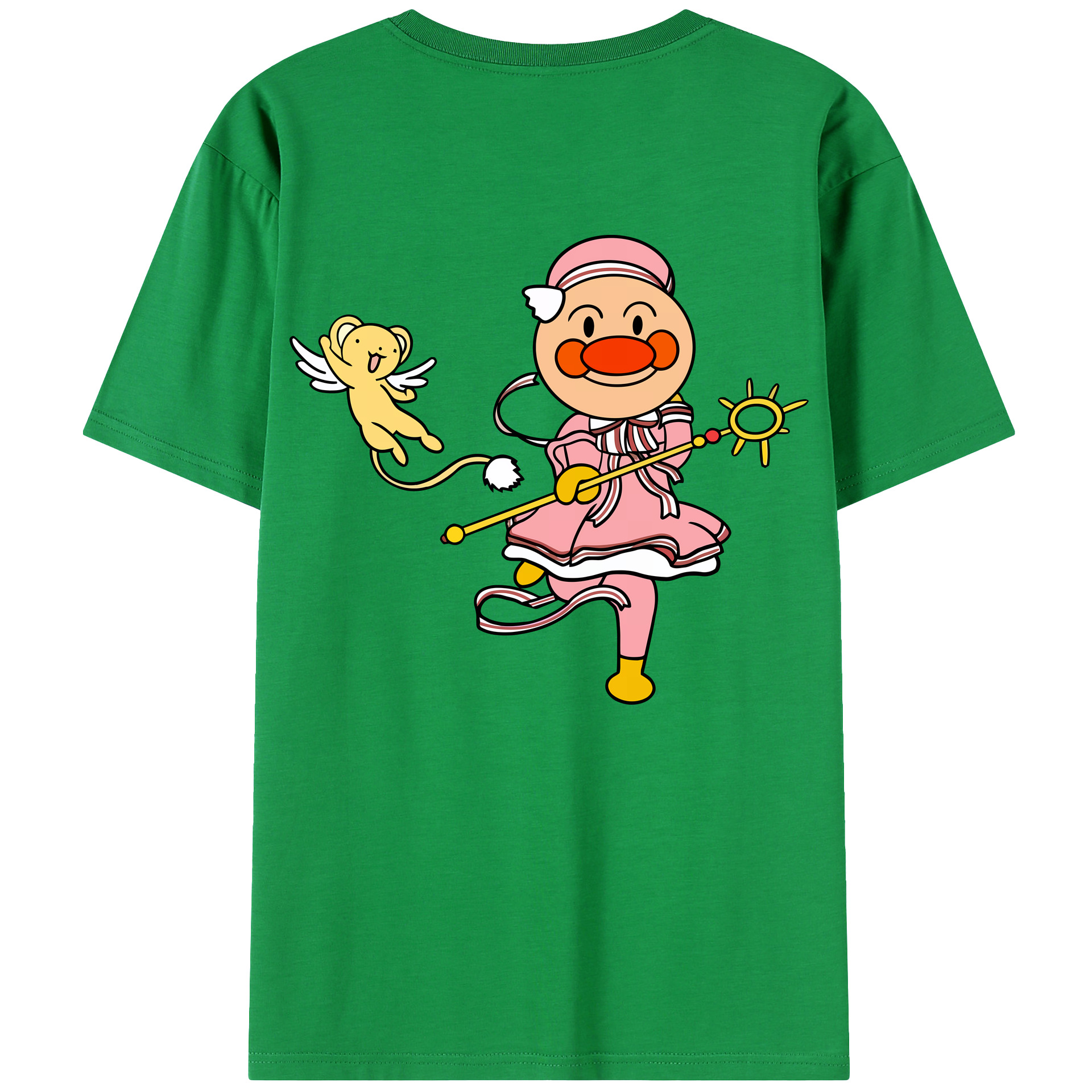 （画像用） アンパンマン Anpanman 綿100％ メンズ半袖Tシャツ（バックプリント） 通気性