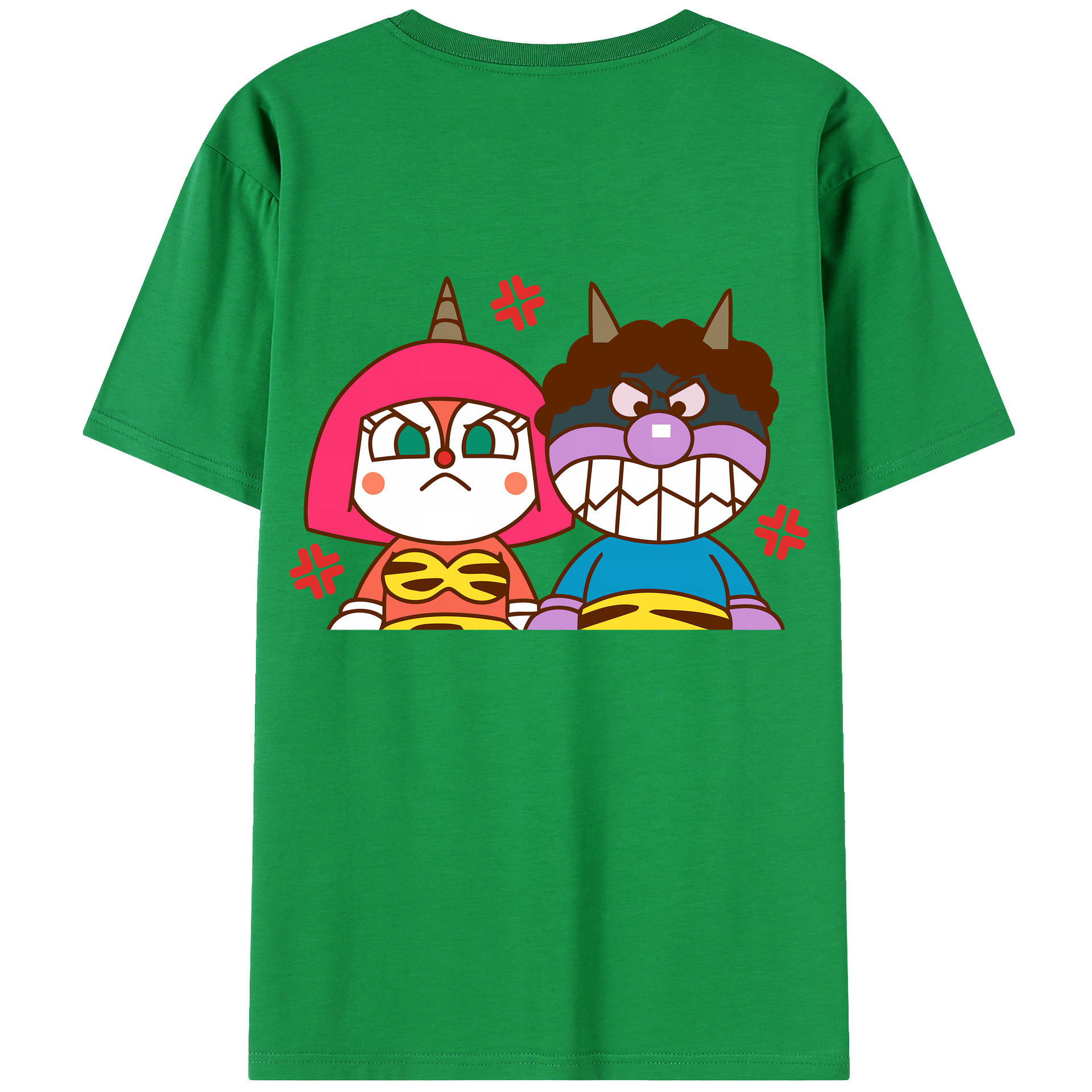 （画像用） アンパンマン Anpanman 綿100％ メンズ半袖Tシャツ（バックプリント） 通気性