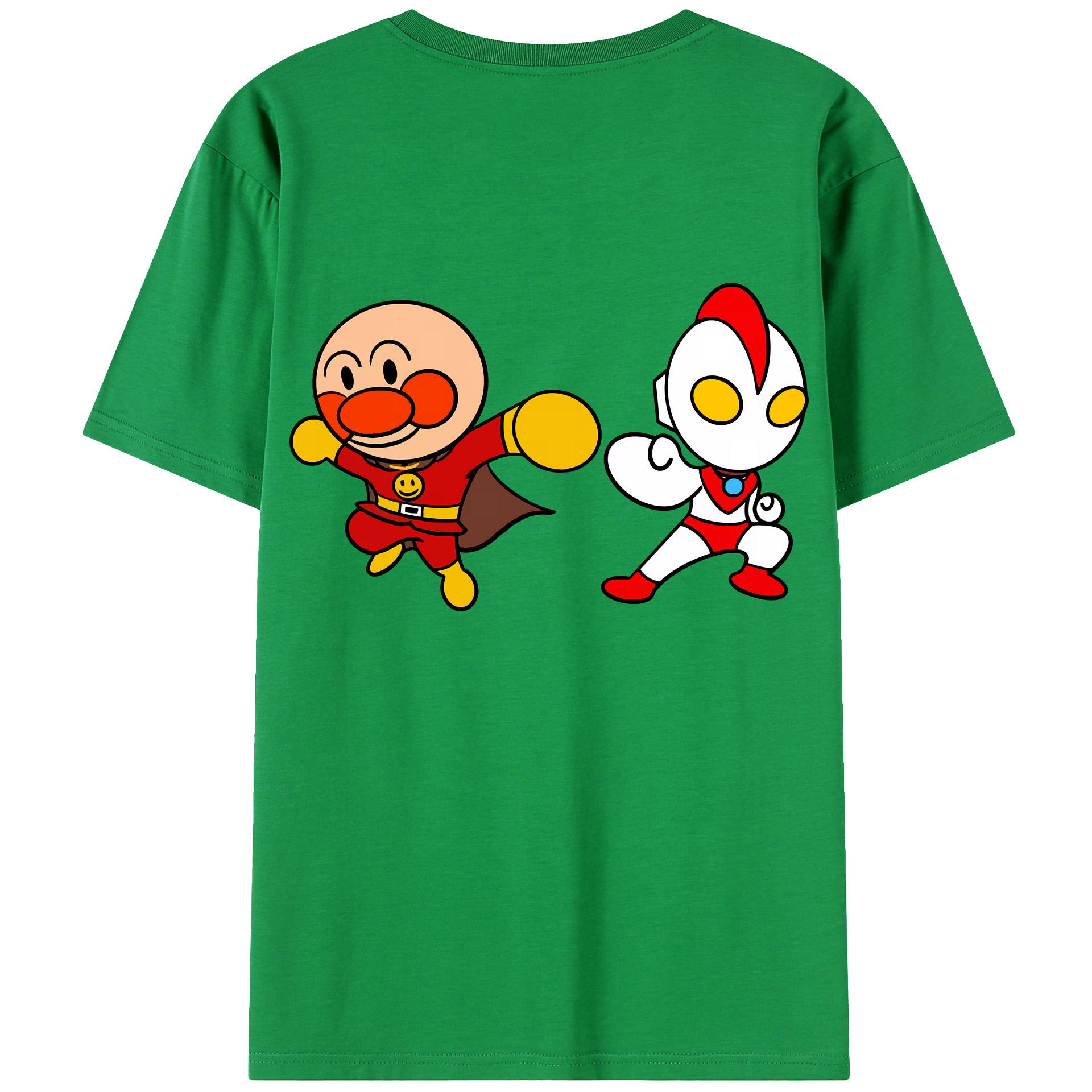 （画像用） アンパンマン Anpanman 綿100％ メンズ半袖Tシャツ（バックプリント） 通気性