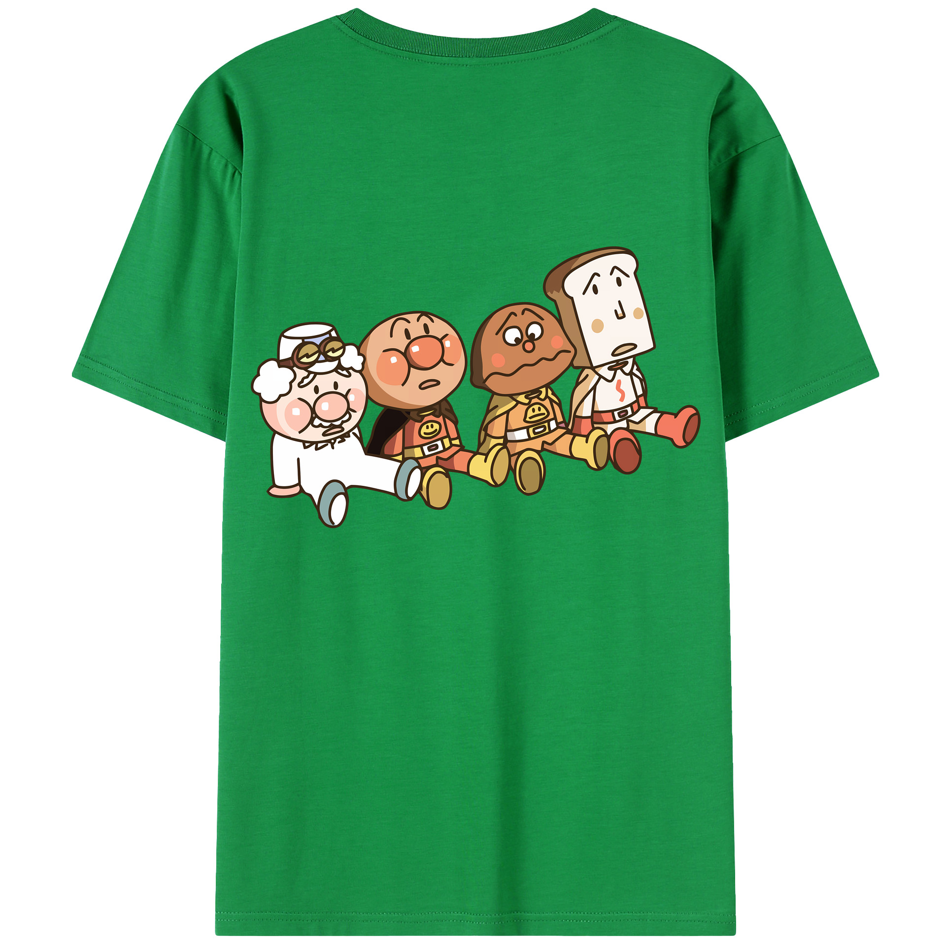 （画像用） アンパンマン Anpanman 綿100％ メンズ半袖Tシャツ（バックプリント） 通気性