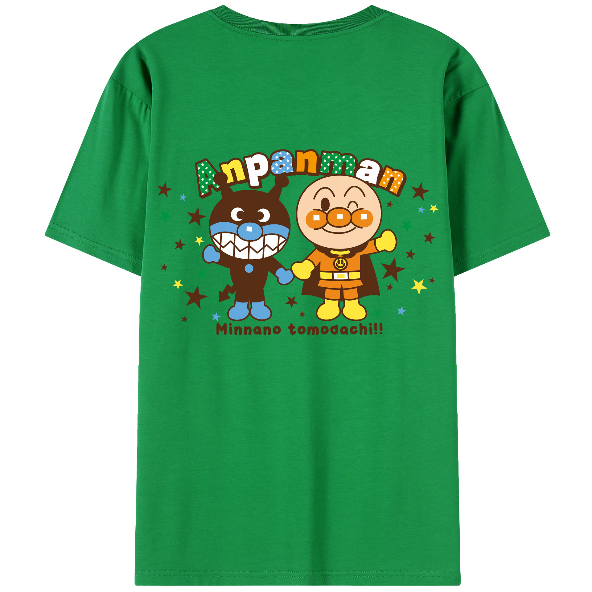 （画像用） アンパンマン Anpanman 綿100％ メンズ半袖Tシャツ（バックプリント） 通気性