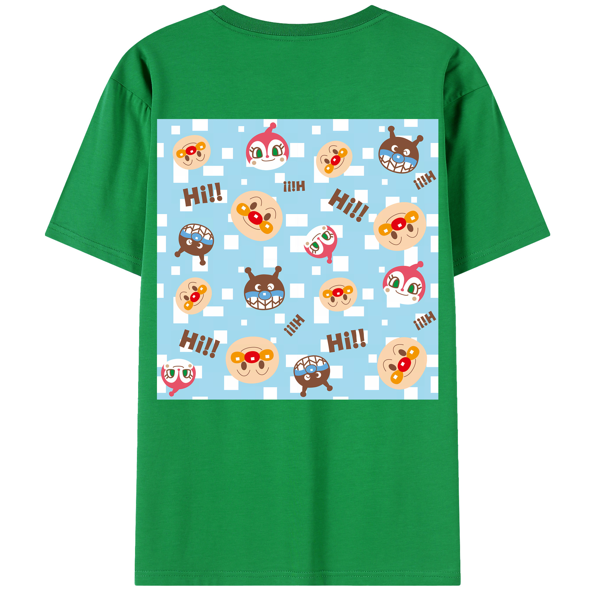 （画像用） アンパンマン Anpanman 綿100％ メンズ半袖Tシャツ（バックプリント） 通気性