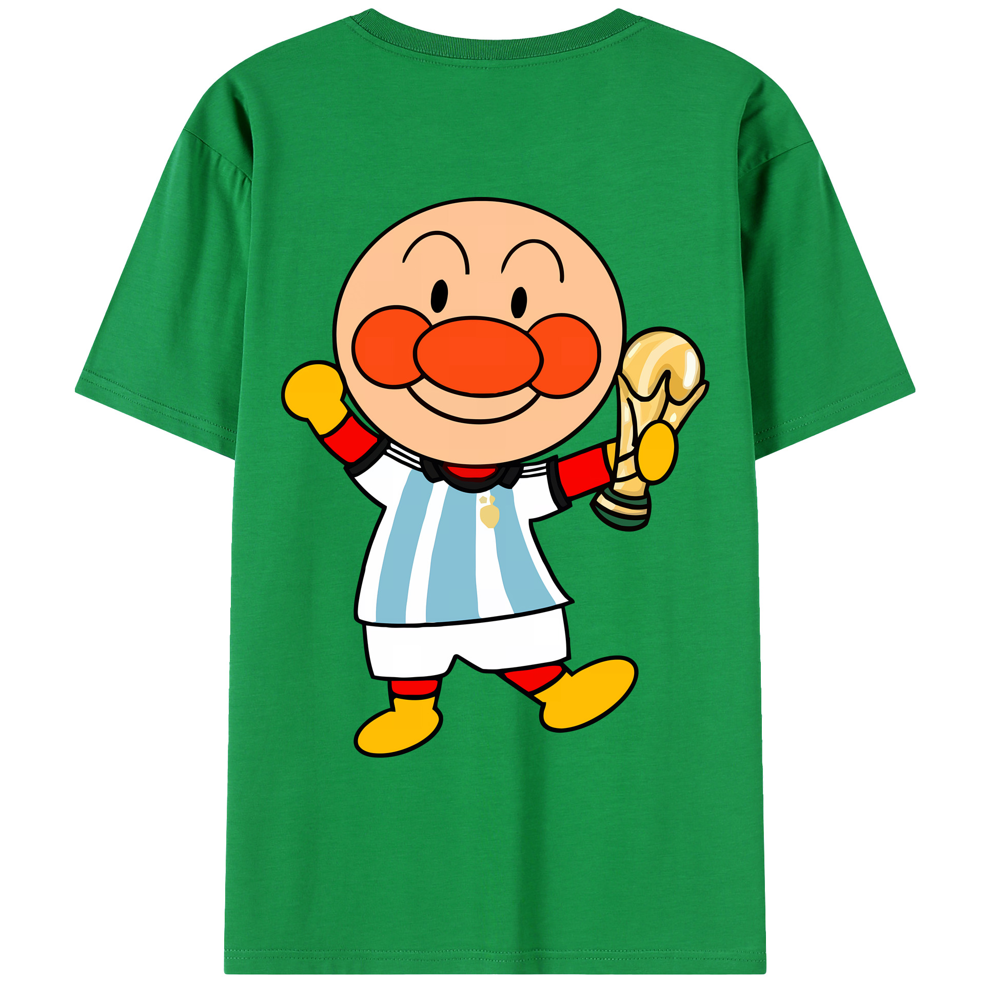（画像用） アンパンマン Anpanman 綿100％ メンズ半袖Tシャツ（バックプリント） 通気性