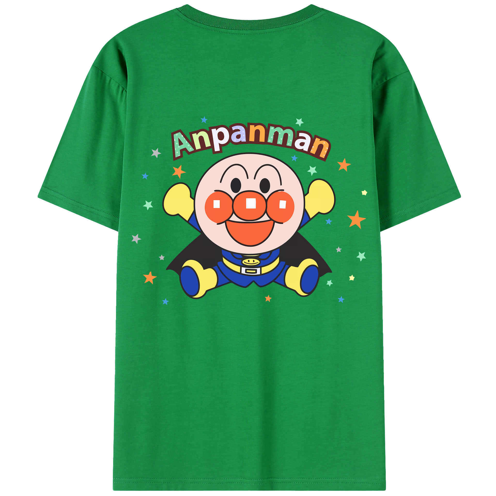（画像用） アンパンマン Anpanman 綿100％ メンズ半袖Tシャツ（バックプリント） 通気性