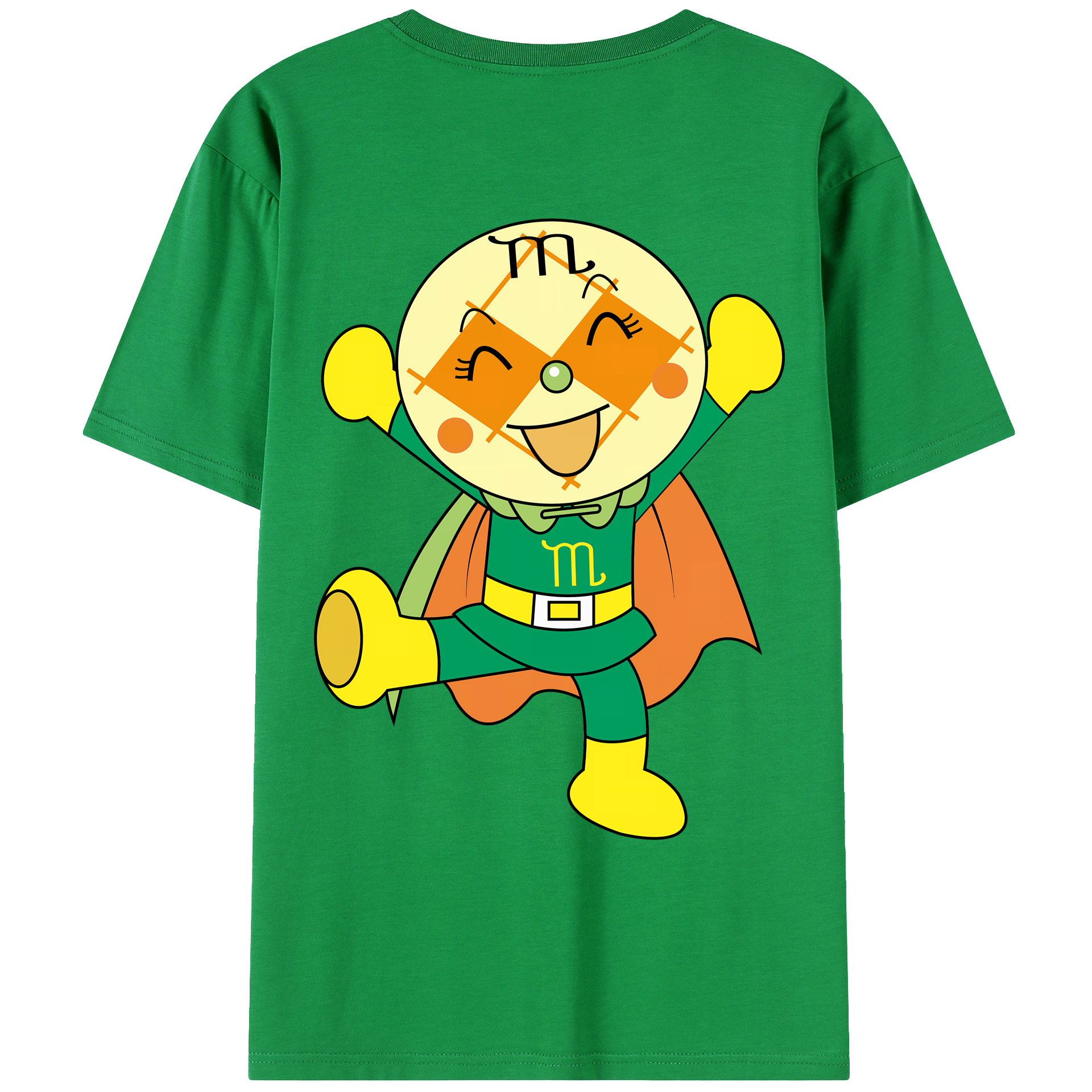 （画像用） アンパンマン Anpanman 綿100％ メンズ半袖Tシャツ（バックプリント） 通気性