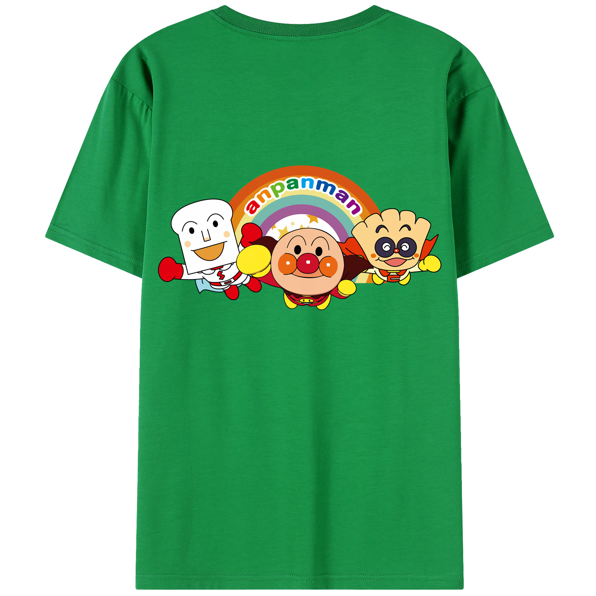 （画像用） アンパンマン Anpanman 綿100％ メンズ半袖Tシャツ（バックプリント） 通気性
