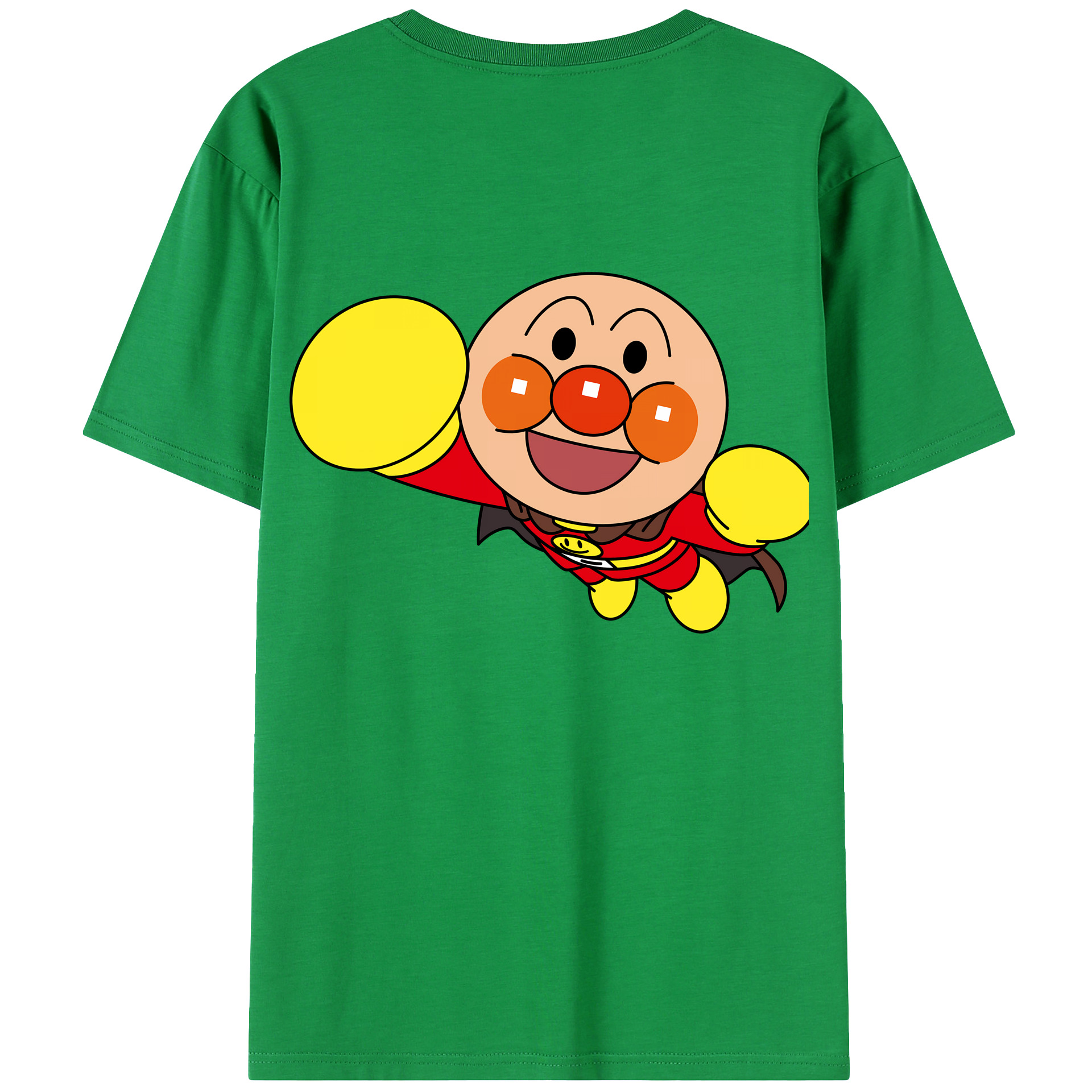 （画像用） アンパンマン Anpanman 綿100％ メンズ半袖Tシャツ（バックプリント） 通気性