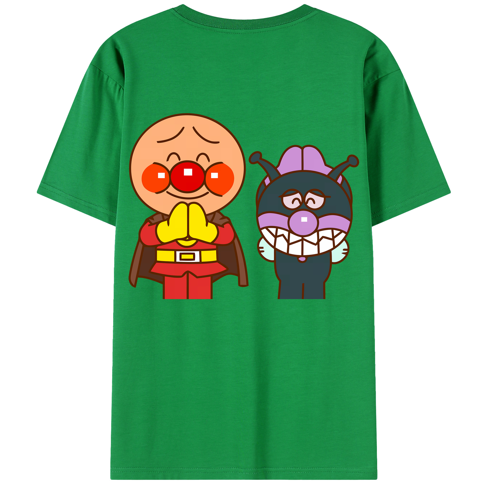 （画像用） アンパンマン Anpanman 綿100％ メンズ半袖Tシャツ（バックプリント） 通気性
