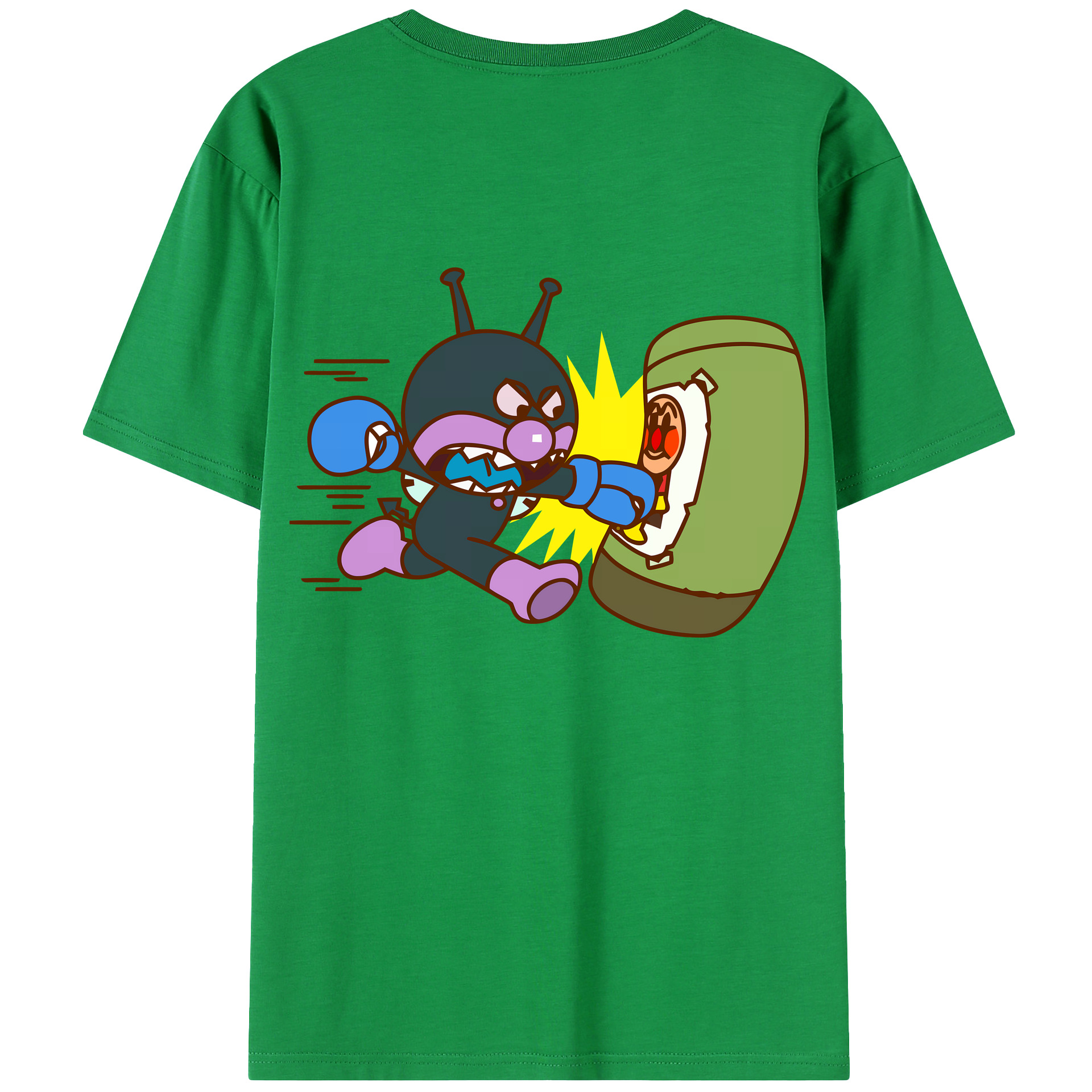 （画像用） アンパンマン Anpanman 綿100％ メンズ半袖Tシャツ（バックプリント） 通気性