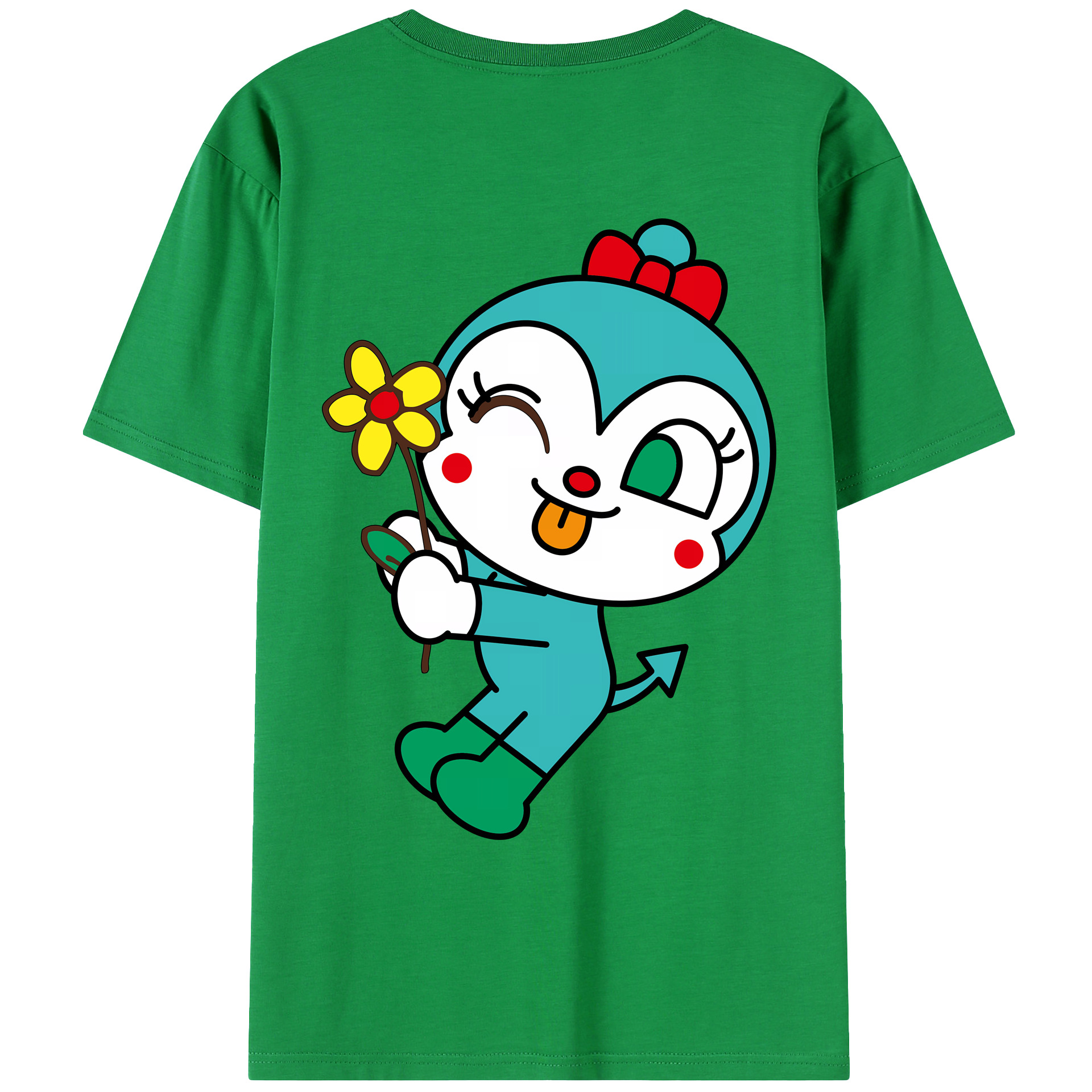 （画像用） アンパンマン Anpanman 綿100％ メンズ半袖Tシャツ（バックプリント） 通気性