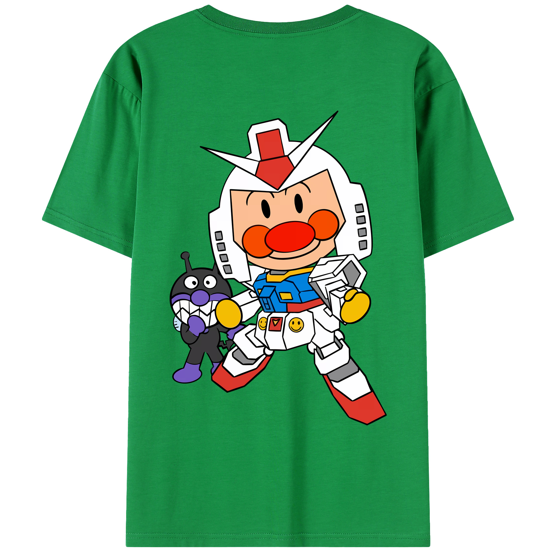 （画像用） アンパンマン Anpanman 綿100％ メンズ半袖Tシャツ（バックプリント） 通気性