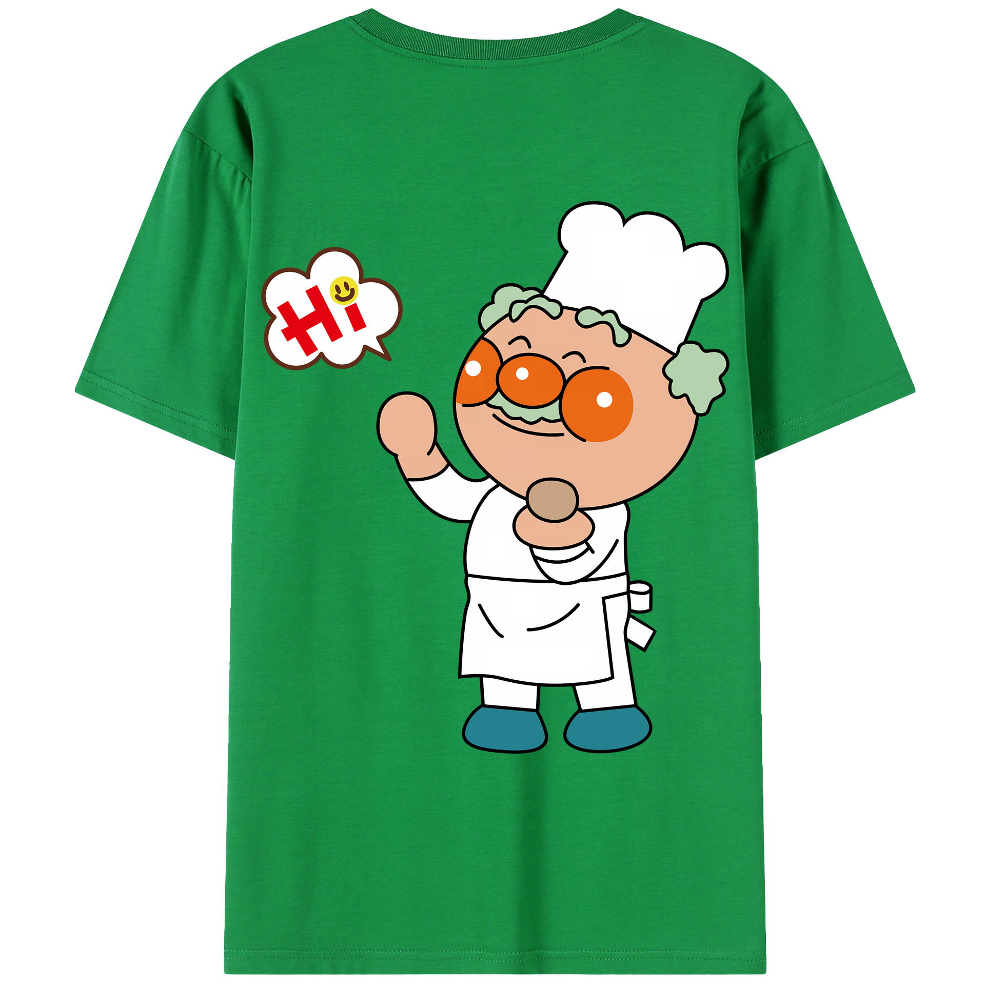（画像用） アンパンマン Anpanman 綿100％ メンズ半袖Tシャツ（バックプリント） 通気性