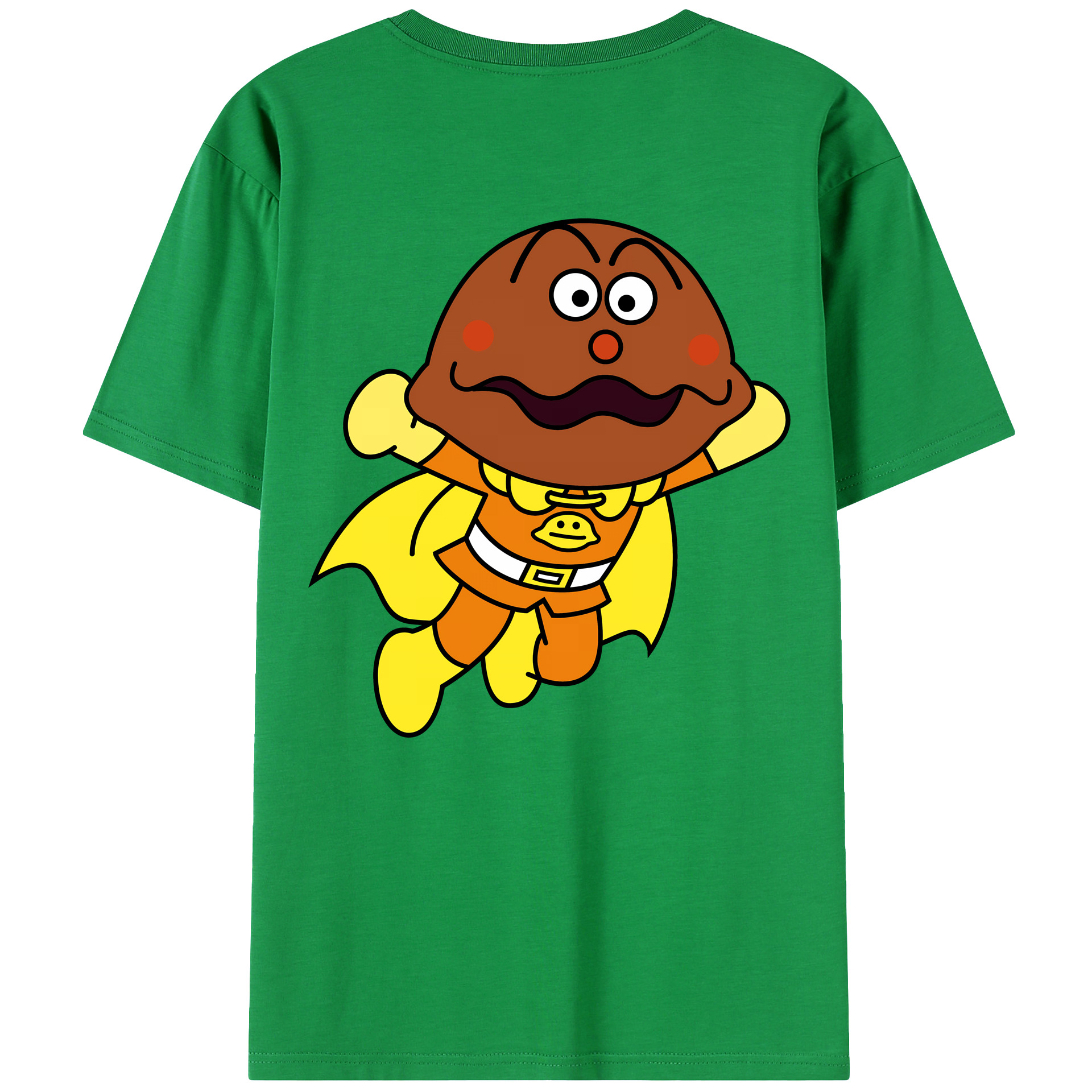 （画像用） アンパンマン Anpanman 綿100％ メンズ半袖Tシャツ（バックプリント） 通気性