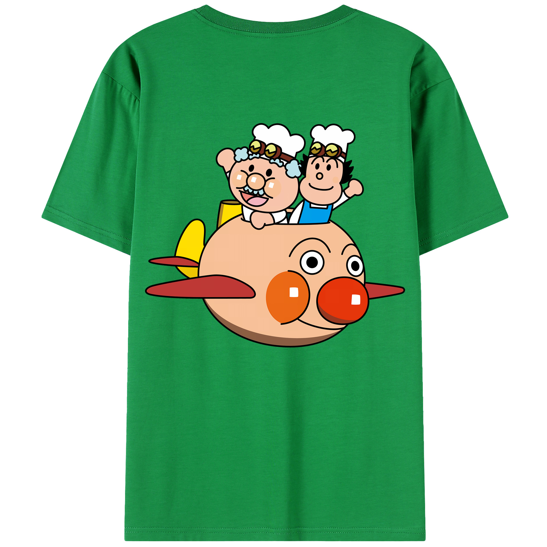 （画像用） アンパンマン Anpanman 綿100％ メンズ半袖Tシャツ（バックプリント） 通気性