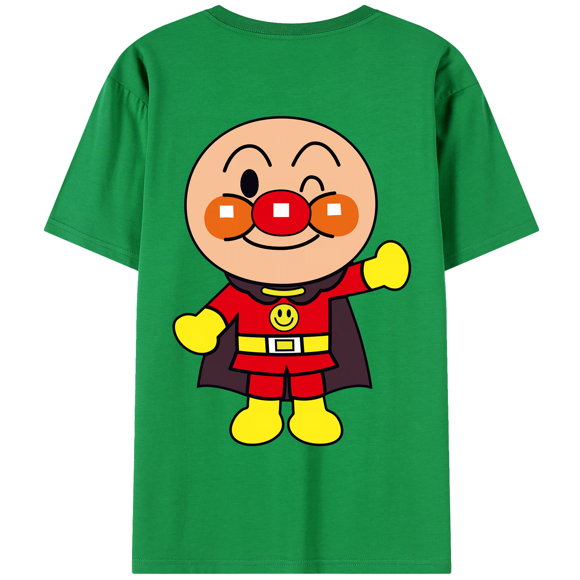 （画像用） アンパンマン Anpanman 綿100％ メンズ半袖Tシャツ（バックプリント） 通気性