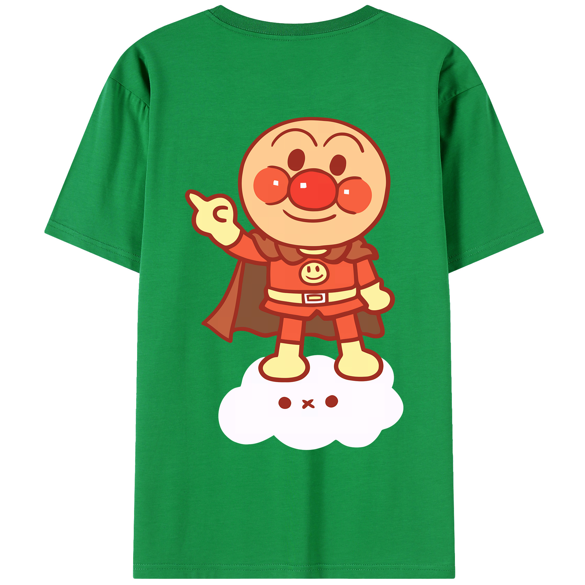 （画像用） アンパンマン Anpanman 綿100％ メンズ半袖Tシャツ（バックプリント） 通気性