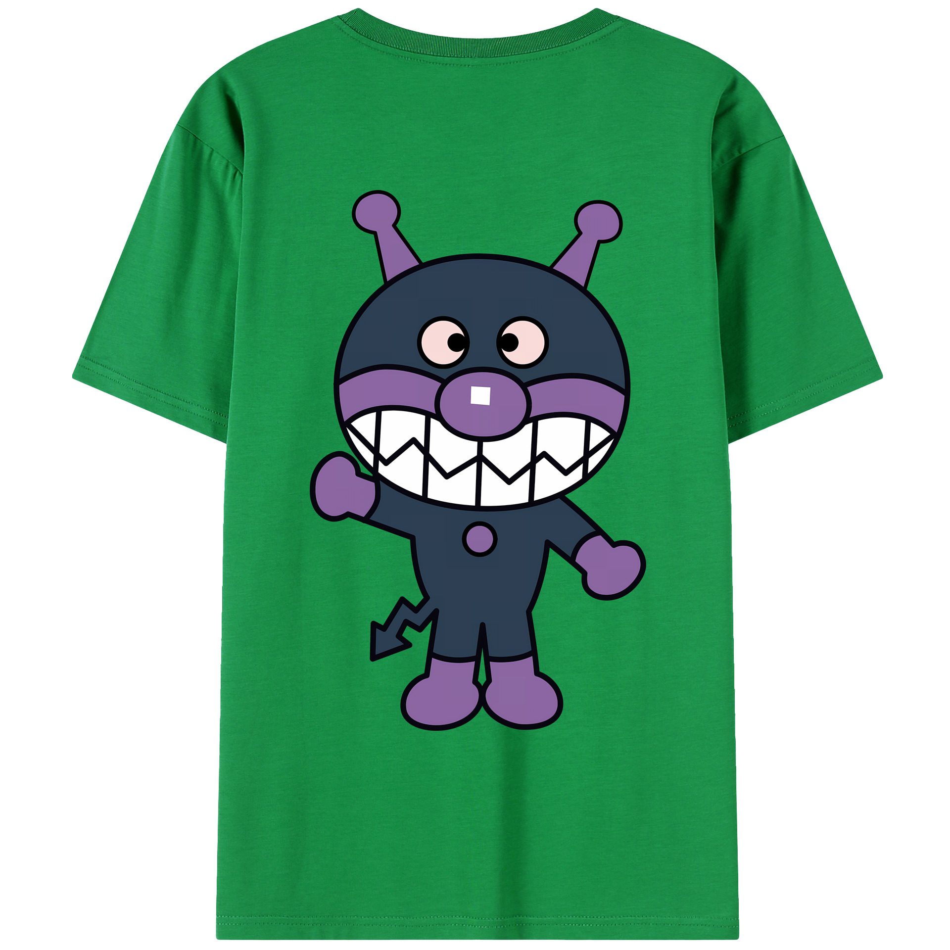 （画像用） アンパンマン Anpanman 綿100％ メンズ半袖Tシャツ（バックプリント） 通気性