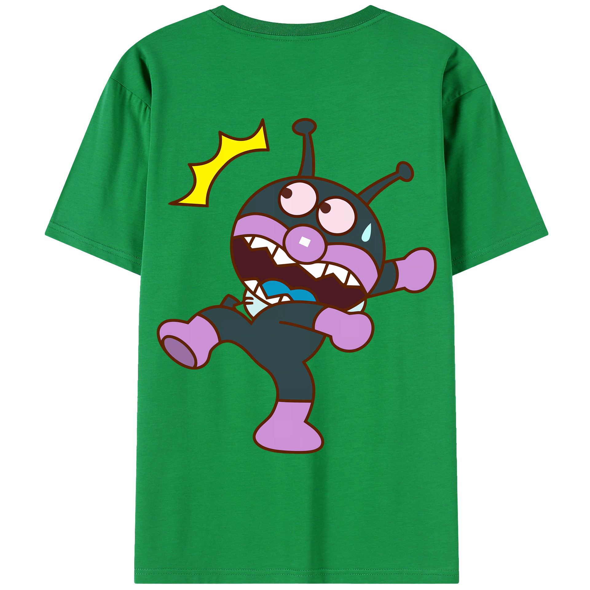 （画像用） アンパンマン Anpanman 綿100％ メンズ半袖Tシャツ（バックプリント） 通気性