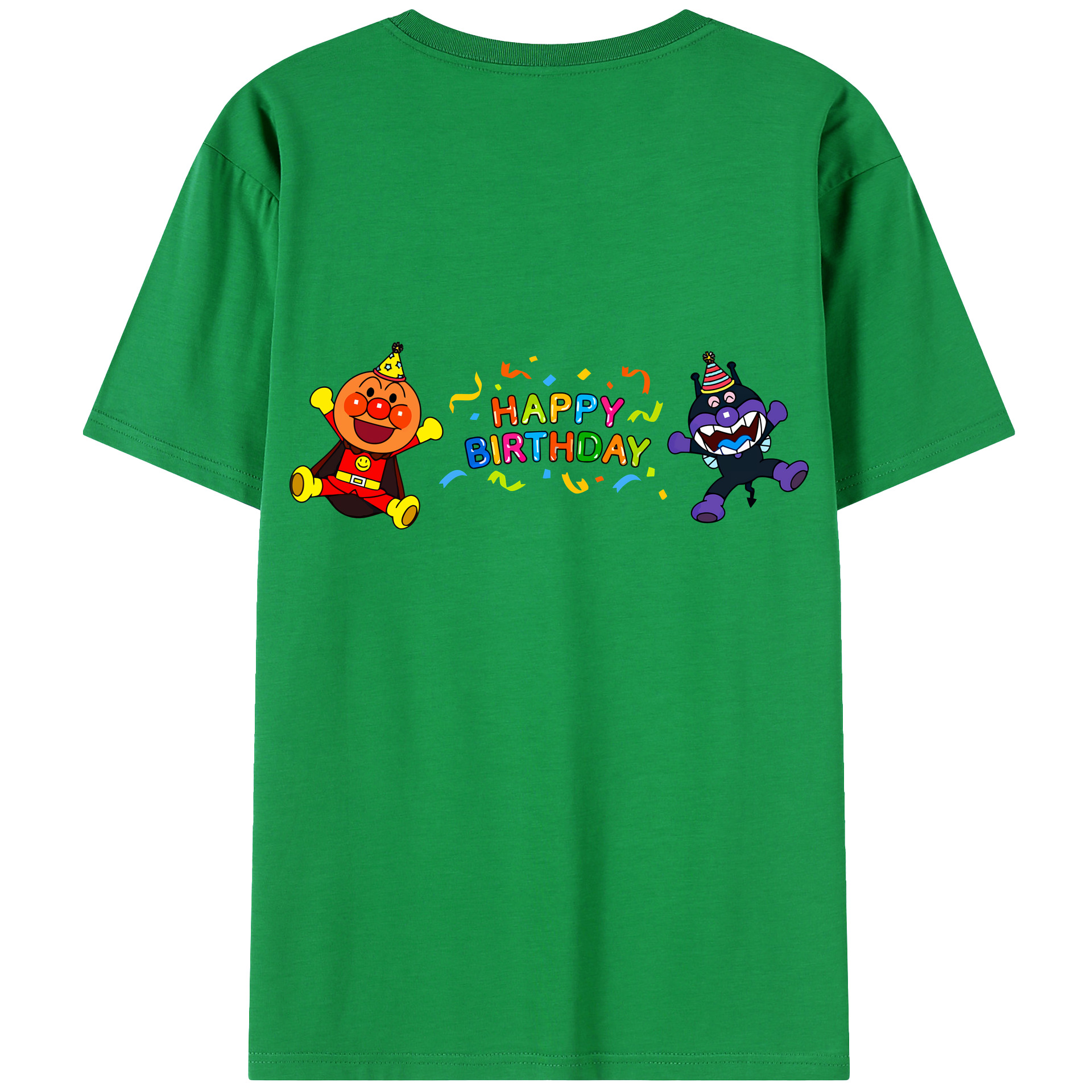 （画像用） アンパンマン Anpanman 綿100％ メンズ半袖Tシャツ（バックプリント） 通気性